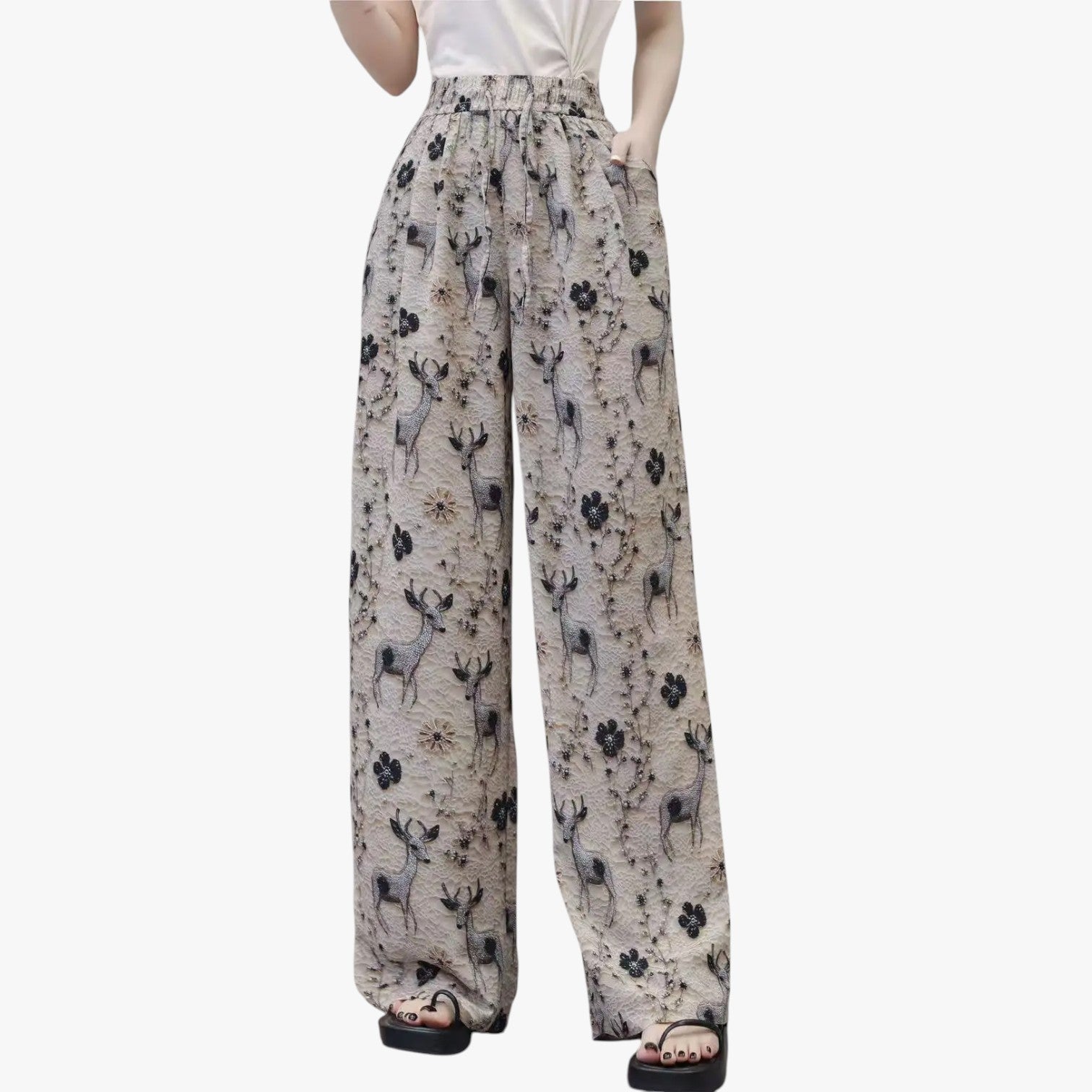 Pantaloni estivi in chiffon con tasche – Leggeri e casual - - casual chiffon estivi leggeri pantaloni pantaloni estivi pants pants for women tasche women pants - Concept Palermo