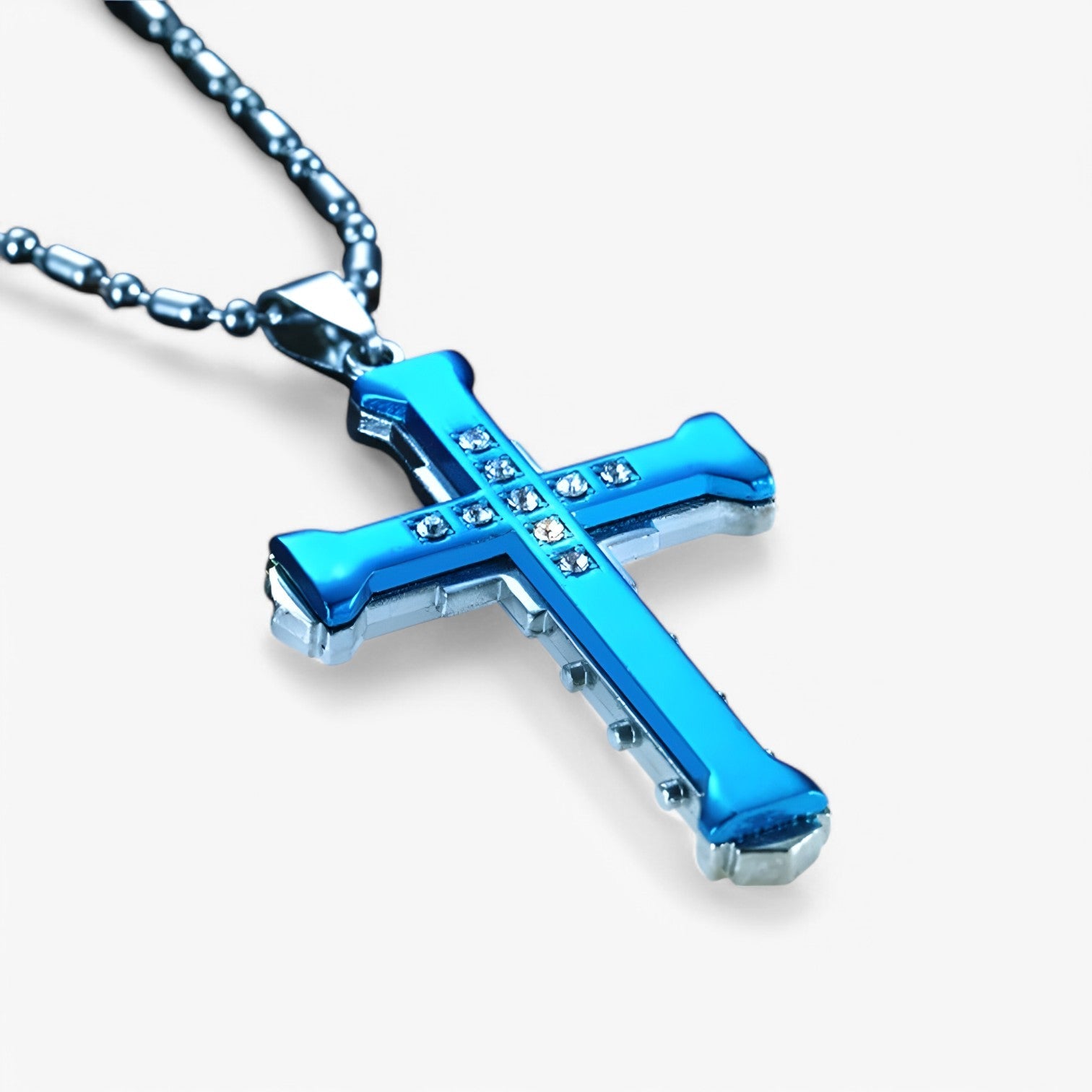 Collana a croce in cristallo splendente – Stile e significato Lana - - collana collana croce cristallo croce jewelry lana mens accessory Necklace necklace for men NECKLACES significato splendente - Concept Palermo