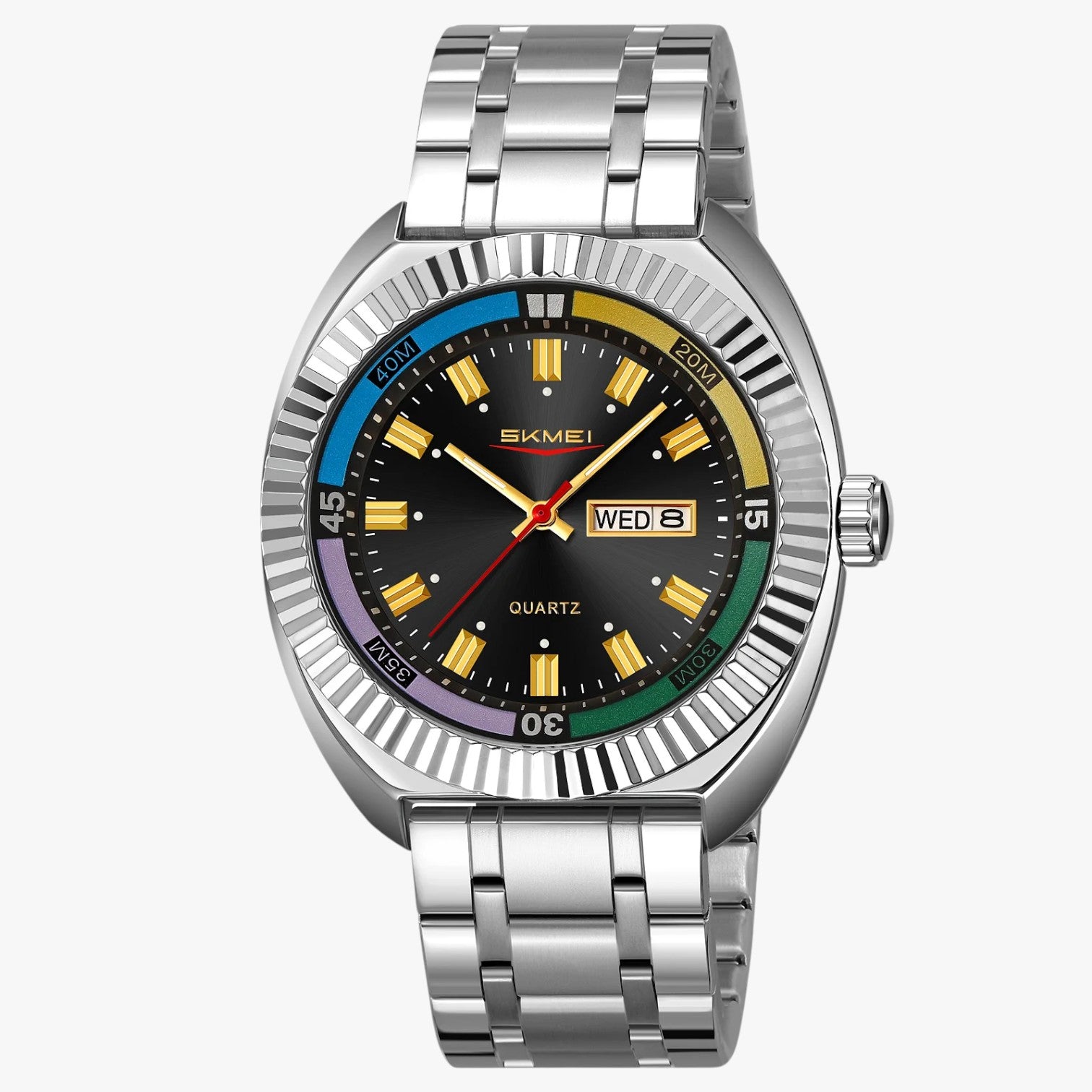 Eleganza durevole - Orologio impermeabile in acciaio inossidabile di Oro Uomo - Acciaio inossidabile Nero - acciaio eleganza impermeabile inossidabile orologio uomo watch watch for men watches WATCHES FOR MEN wistwatches - Concept Palermo