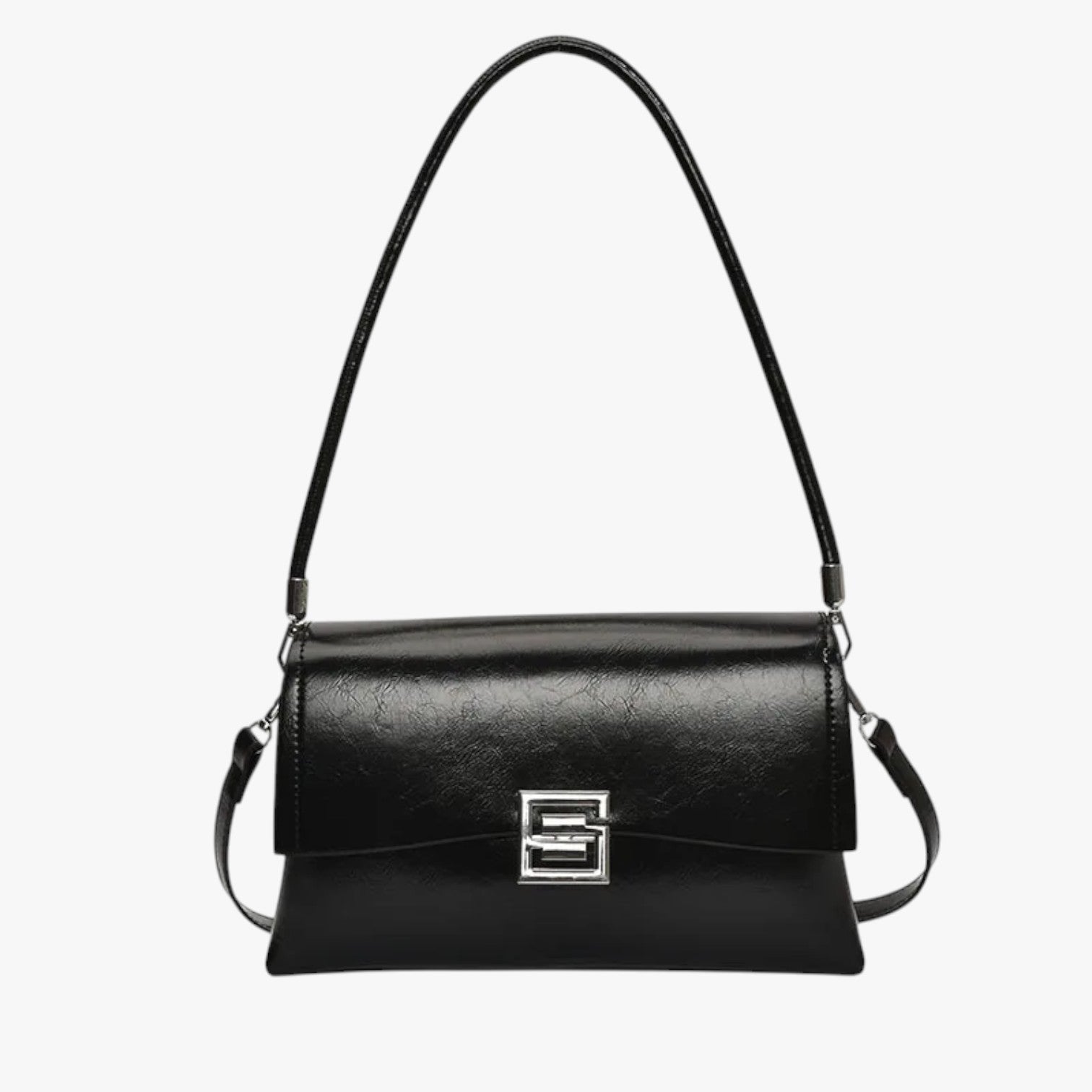 Borsa a conchiglia - con una finitura per un tocco raffinato - Nero - Bags borsa borsa conchiglia conchiglia finitura raffinato tocco women bags Women's handbags - Concept Palermo