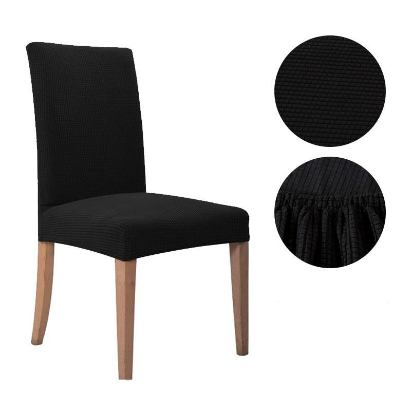 Copertura per Sedia Bellezza Elasticizzata - Set 2 Pezzi Universale - Nero | 2 pezzi - belleza confezione copertura copertura sedia home & garden seat cover sedia slipcovers uomo - Concept Palermo