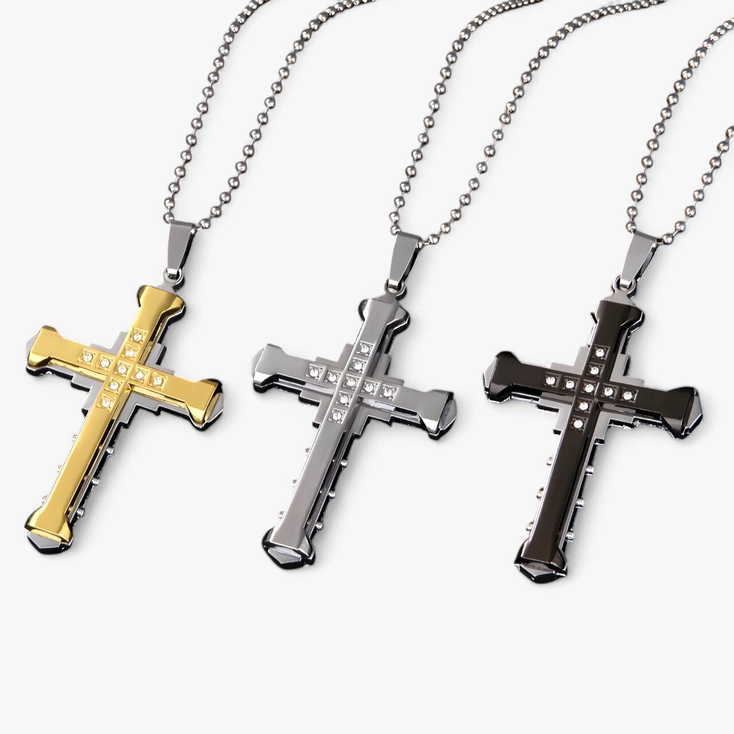 Collana a croce in cristallo splendente – Stile e significato Lana - - collana collana croce cristallo croce jewelry lana mens accessory Necklace necklace for men NECKLACES significato splendente - Concept Palermo