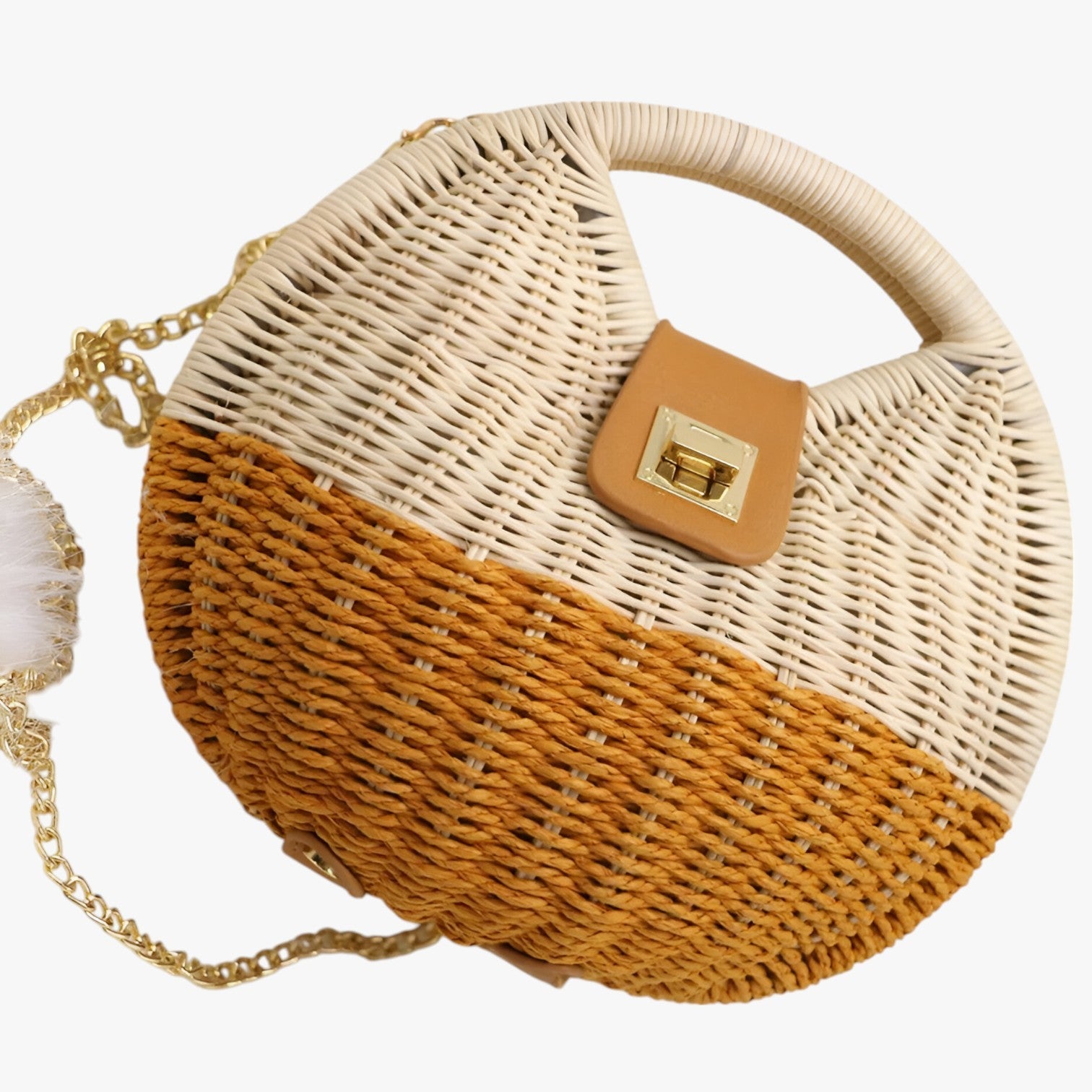 Borsa a Spalla in Paglia Bohemien – Estiva, Ampia e Stilosamente Pelle - - ampia bags bohemien borsa borsa spalla estiva handbags paglia pelle Women's handbags - Concept Palermo