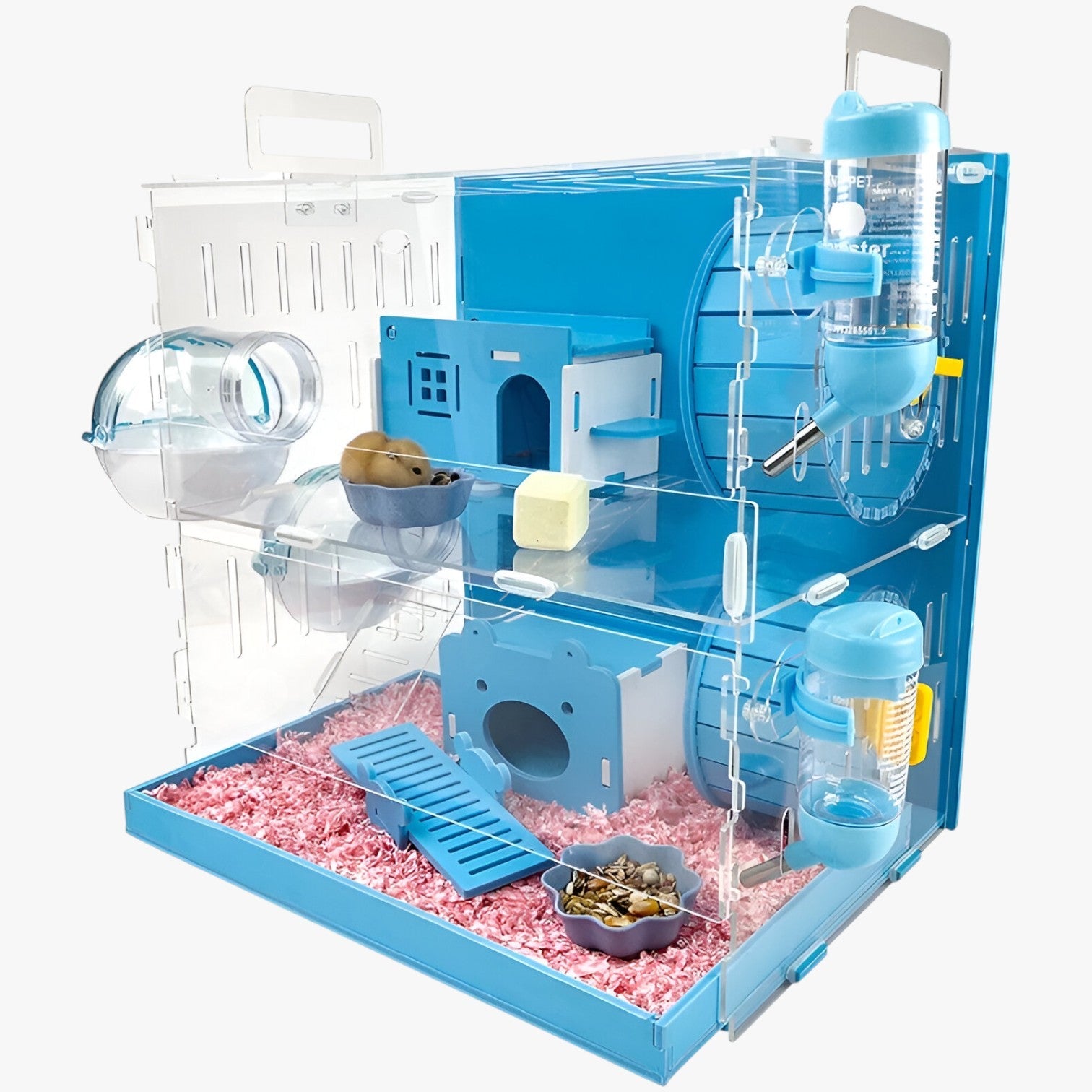 Gabbia per criceti blu a doppio livello - Spaziosa e sicura Uomo - - criceti doppio gabbia gabbia criceti hamster livello pet pet bed PET SUPPLIES pets & supplies sicura spaziosa - Concept Palermo