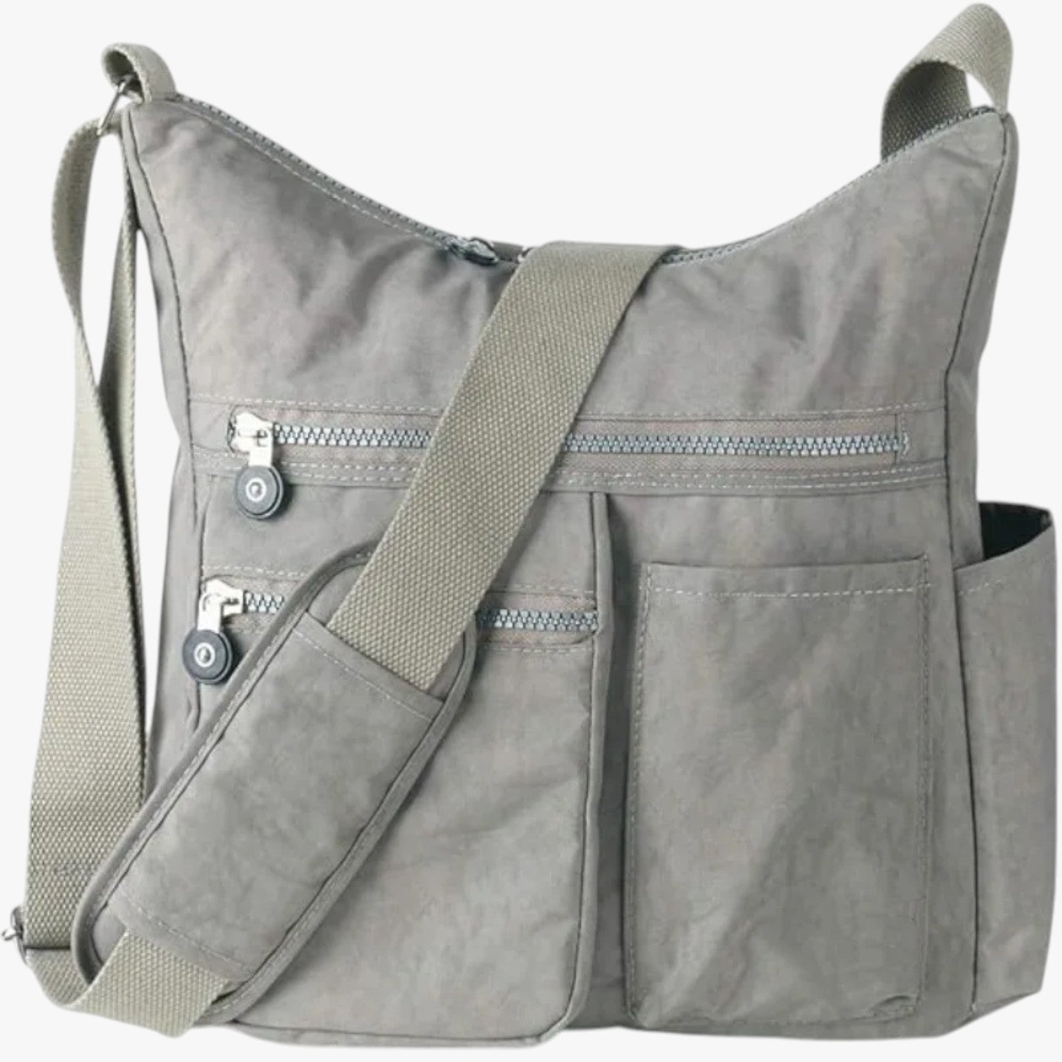 Sicurezza e stile – Borsa a tracolla impermeabile con blocco RFID - Grigio - Bags blocco borsa impermeabile rfid sicurezza sicurezza stile stile women bags - Concept Palermo