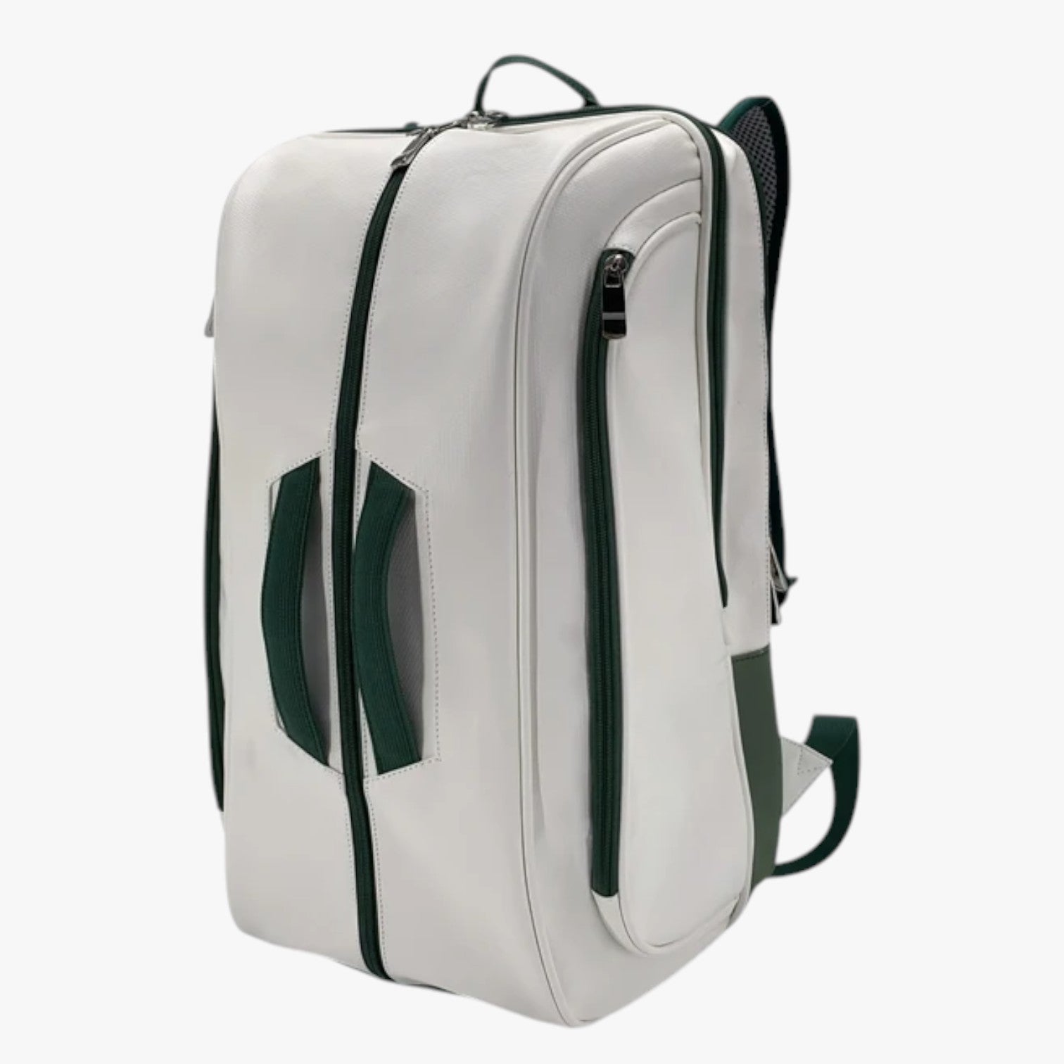 Zaino da tennis impermeabile con porta scarpe e stile in PU Uomo - Bianco con verde - Backpack Backpacks bags impermeabile porta scarpe stile tennis uomo zaino - Concept Palermo
