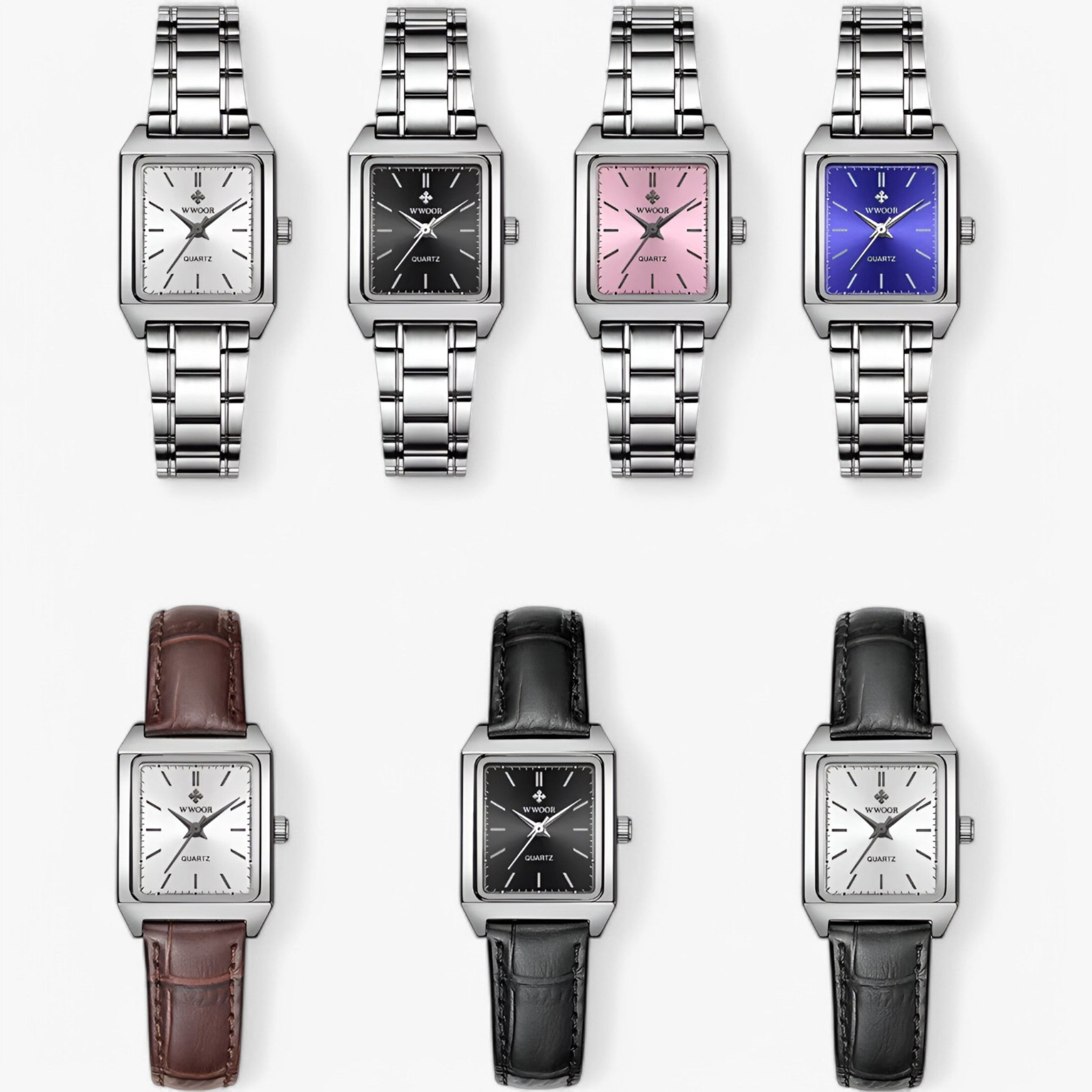 Orologio Rettangolare Lusso Donna con Diamanti, Elegante e Brillante - - diamanti orologio orologio rettangolare rettangolare watch for women watches - Concept Palermo