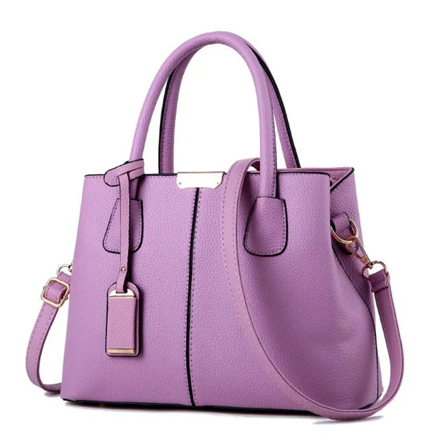 Borsa Tracolla Emily Nera in Vera Pelle Italiana da Donna - Media, Elegante - viola - Bags borsa borsa pelle donna emily pelle women bags - Concept Palermo