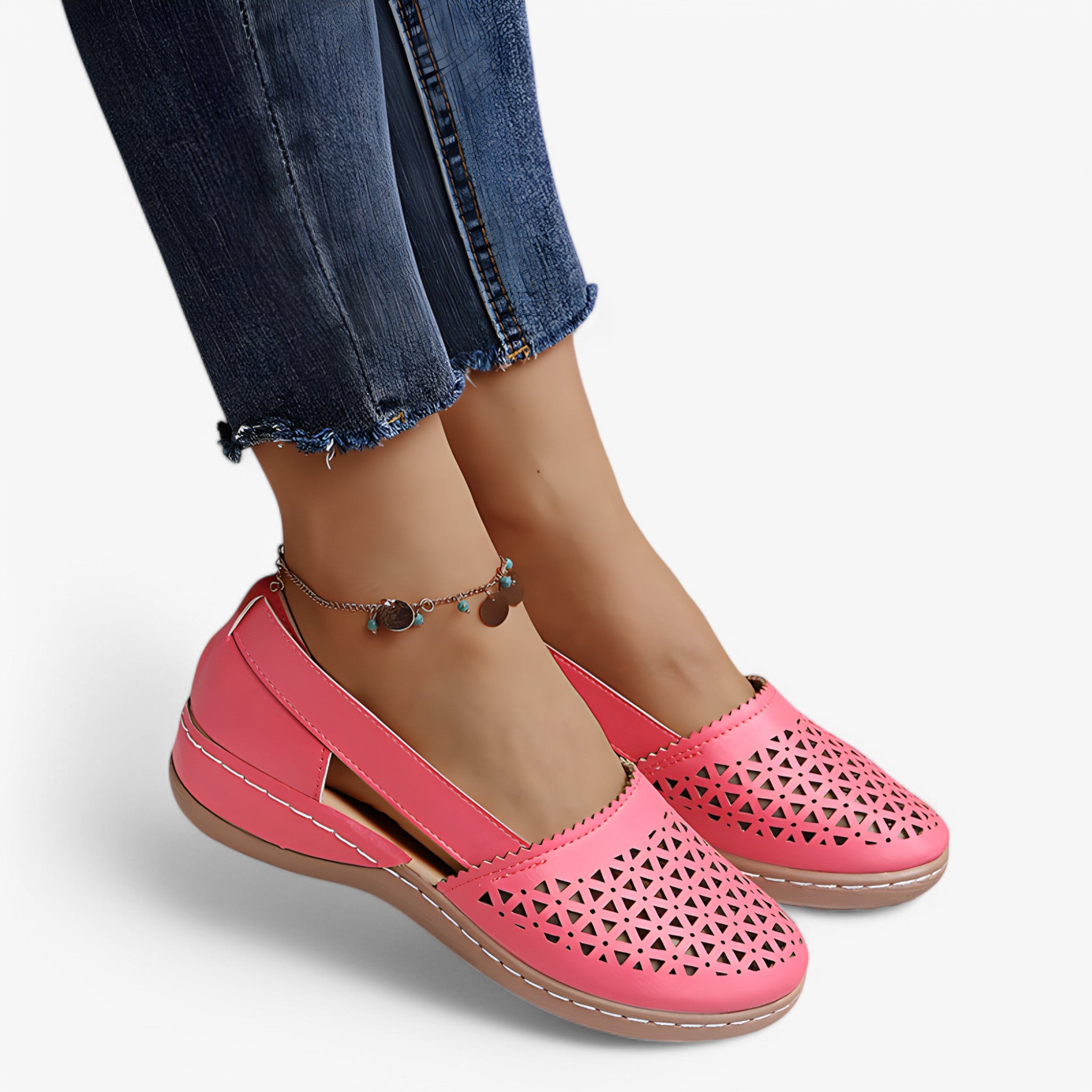 Sandali Ortopedici Marie Donna – Comfort, Stile e Supporto per Piedi Sensibili - Rosa rossa - donna june marie ortopedici sandali sandals - Concept Palermo
