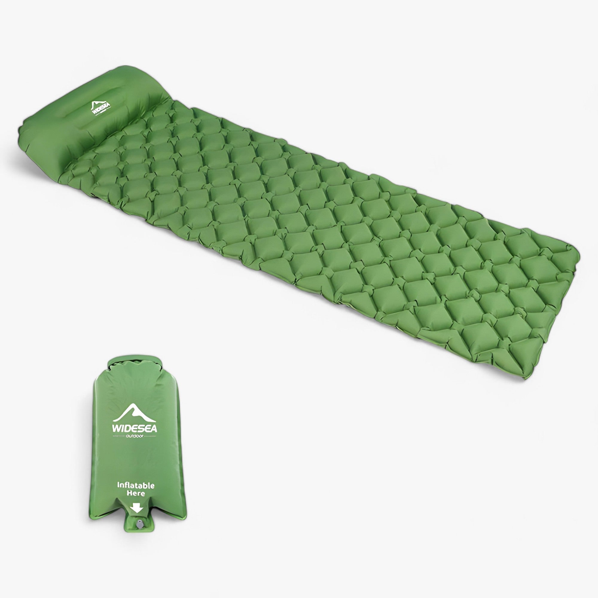 Materasso gonfiabile - Imbottitura ultraleggera per il comfort all'aperto - Verde con Airbag - aperto camping pads comfort gonfiabile imbottitura materasso materasso da campeggio | materasso gonfiabile - imbottitura ultraleggera per il comfort all'aperto- € materasso gonfiabile sleeping pads ultraleggera - Concept Palermo
