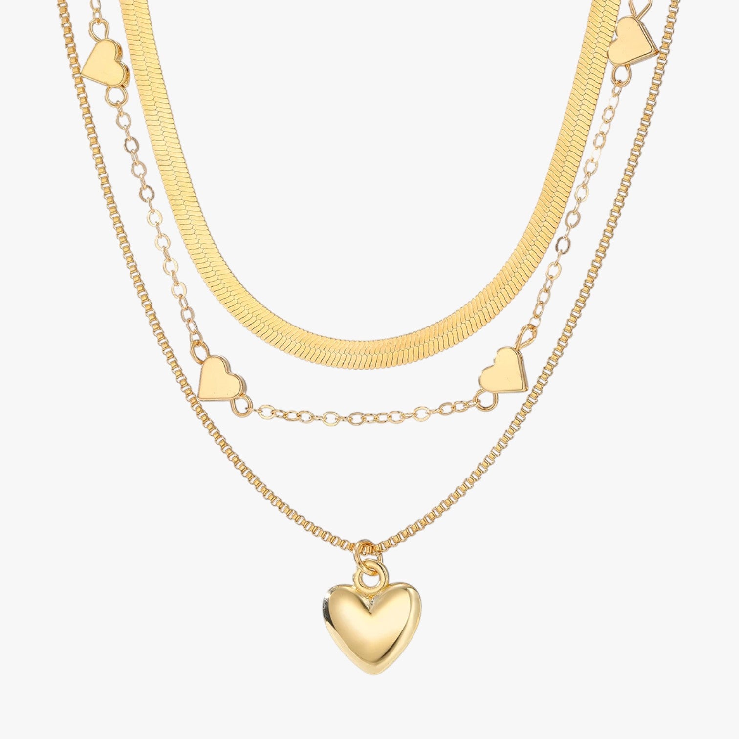 Eleganza a strati - La collana a cuore che illumina il tuo look Lana Donna - - collana cuore donna elegant womens necklaces eleganza eleganza strati illumina jewelry lana necklace Necklaces for Women - Concept Palermo