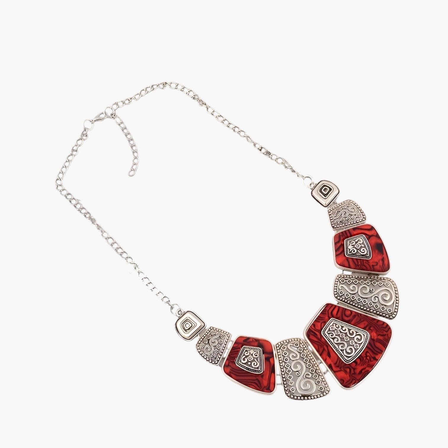 Stile audace, fascino senza tempo - Argento rosso - audace elegant womens necklaces fascino Fashion Necklaces jewelry Necklace Necklaces for Women stile stile audace tempo - Concept Palermo