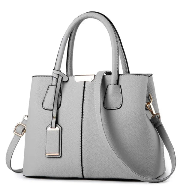 Borsa Tracolla Emily Nera in Vera Pelle Italiana da Donna - Media, Elegante - grigio chiaro - Bags borsa borsa pelle donna emily pelle women bags - Concept Palermo