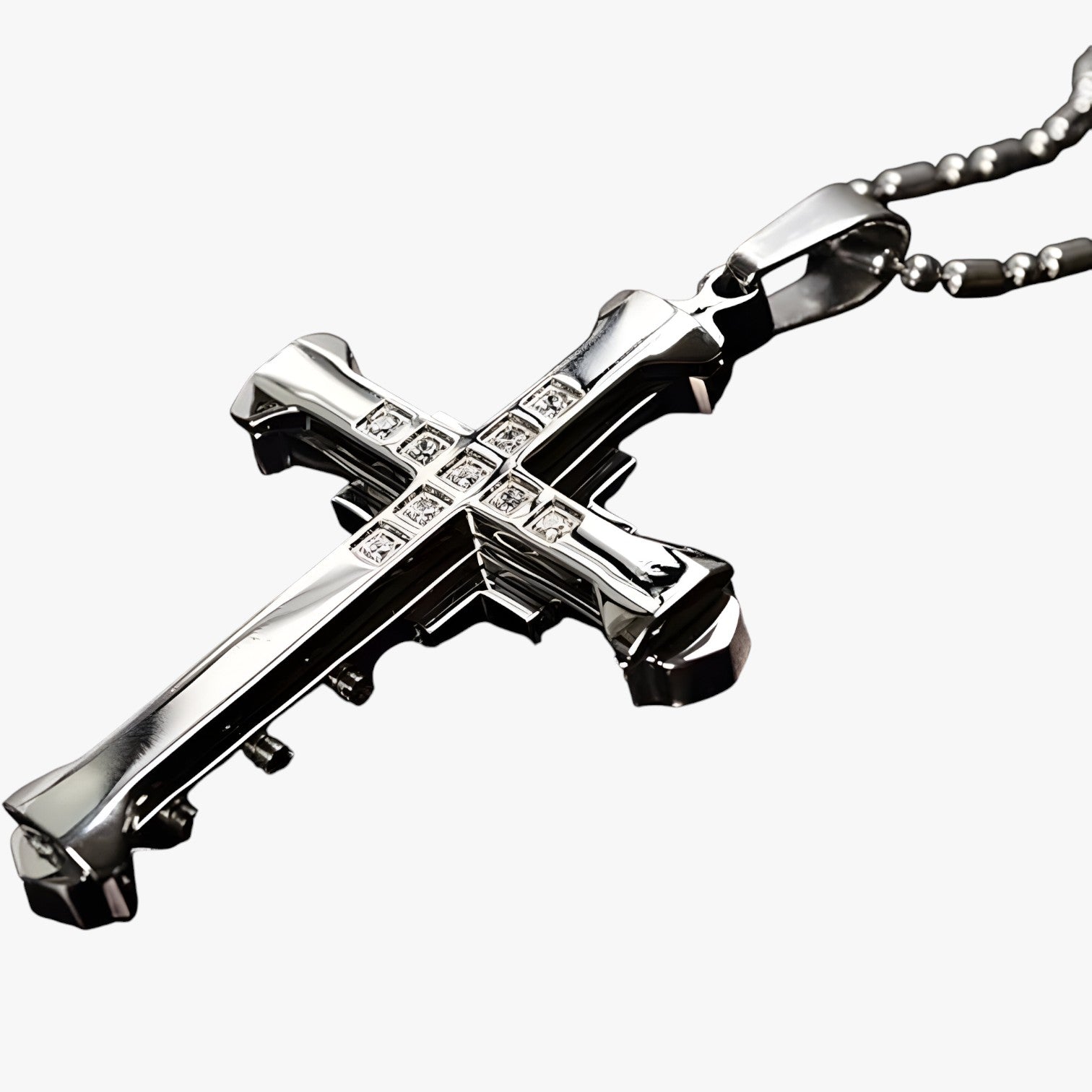 Collana a croce in cristallo splendente – Stile e significato Lana - Argento - collana collana croce cristallo croce jewelry lana mens accessory Necklace necklace for men NECKLACES significato splendente - Concept Palermo