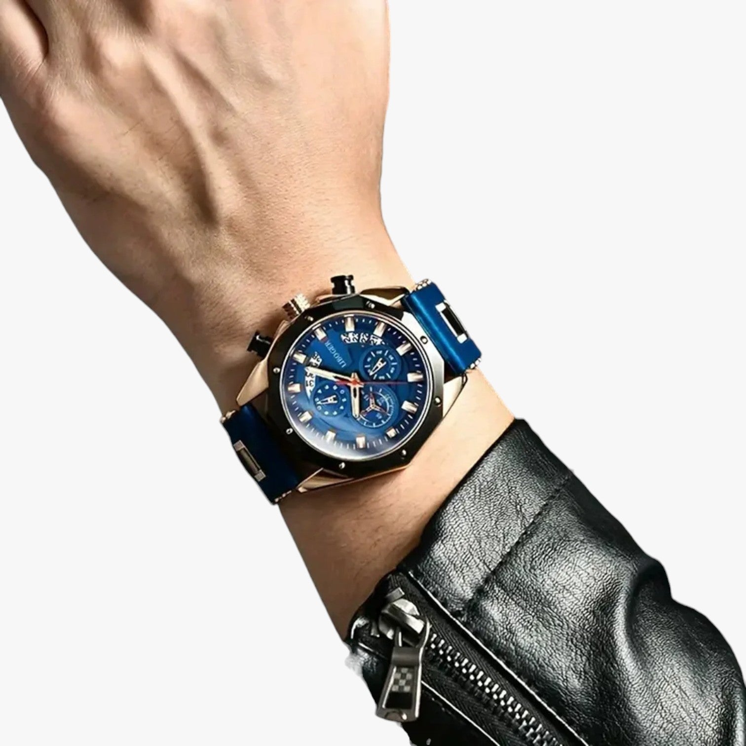 Orologio sportivo impermeabile in silicone blu Oro - - impermeabile orologio orologio sportivo silicone sportivo watch watch for men watches WATCHES FOR MEN Wristwatch - Concept Palermo