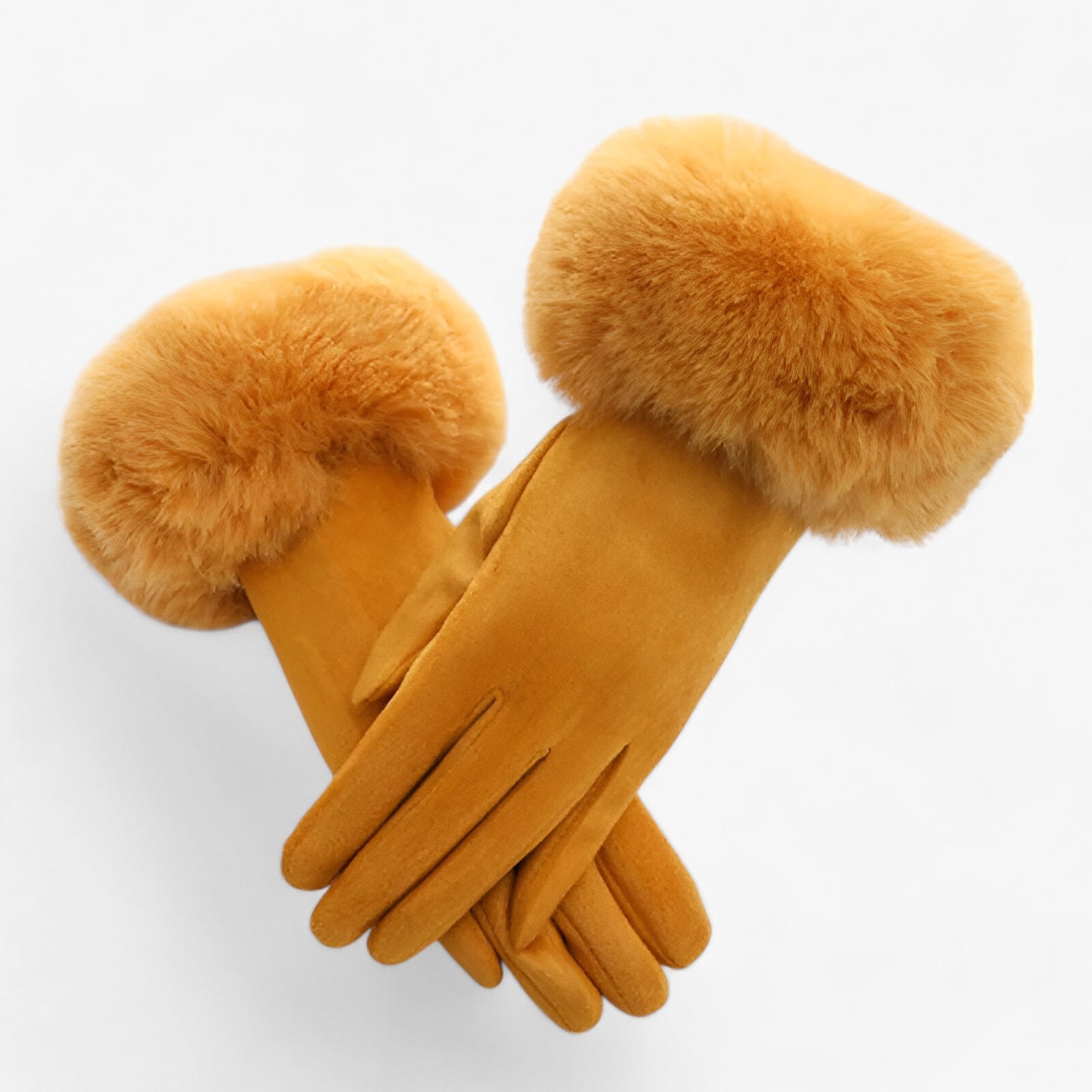 Guanti Touchscreen in camoscio caldo con pelliccia sintetica Uomo - - caldo camoscio gloves gloves & mittens guanti guanti touchscreen pelliccia sintetica touchscreen winter gloves womens fasion - Concept Palermo