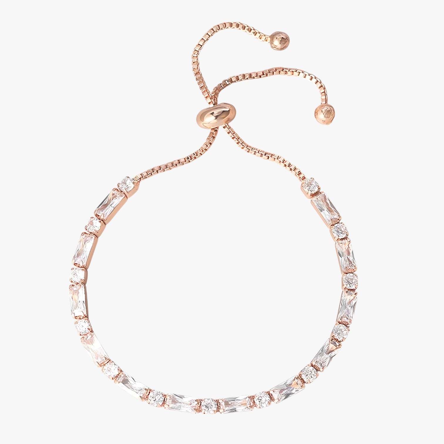 Bracciale Geometrico Oro Rosa con Zircone Regalo Donna - - bracciale bracciale geometrico BRACELET BRACELET FOR WOMEN BRACELETS bracelets for women donna geometrico jewelry regalo women bracelets zircone - Concept Palermo
