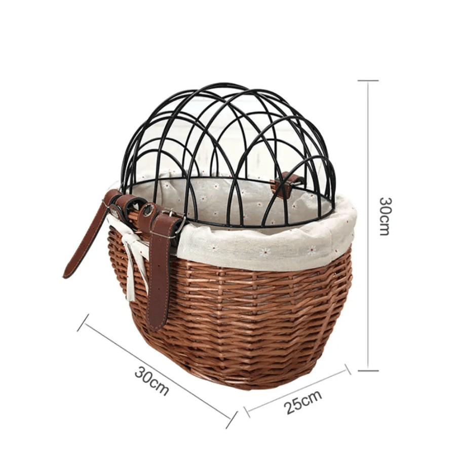Cestino bici anteriore per cani piccoli, in vimini, con griglia di sicurezza - - anteriore basket for dogs bicicletta bike basket cani cestino cestino bicicletta parte pets & supplies sulla - Concept Palermo