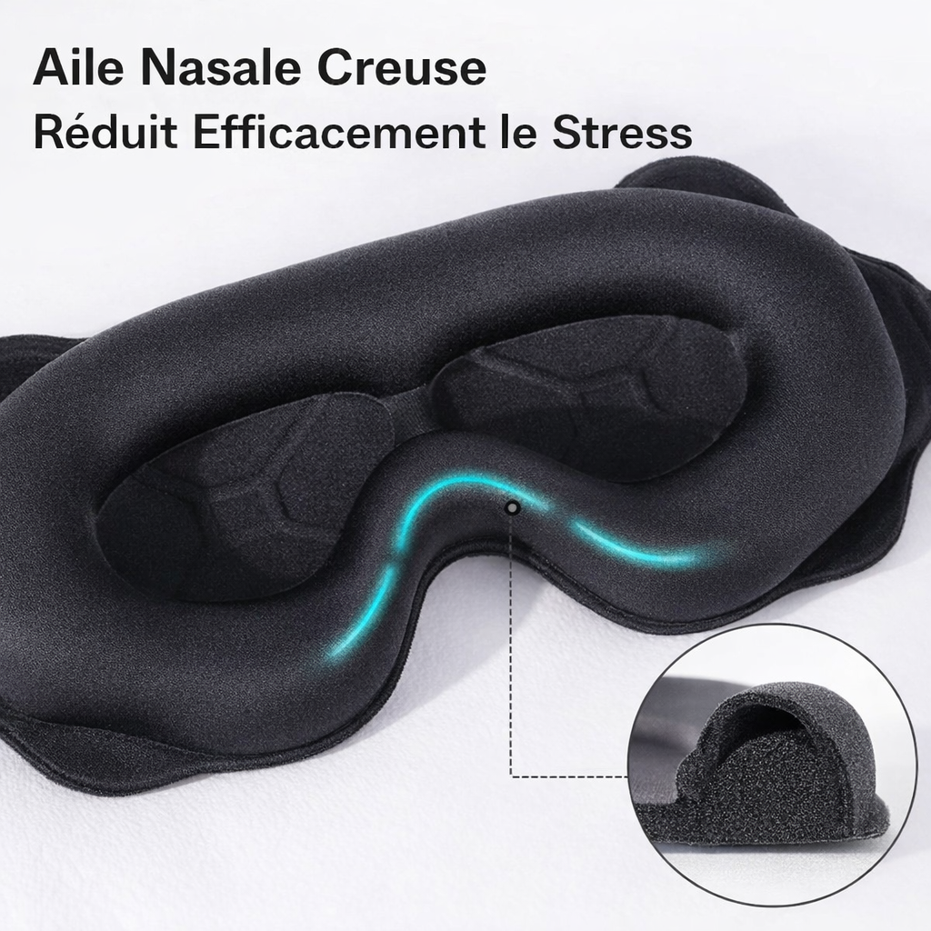Maschera per dormire 3D regolabile: comfort anti-luce per uomini e donne - - accessoires sommeil aide au sommeil ajustable bloque lumière confort sommeil cross-from-marche-lino-15850700341597 masque masque 3D masque de sommeil masque respirant masque sommeil masque voyage masque yeux masques de sommeil New-google sieste sommeil - Concept Palermo