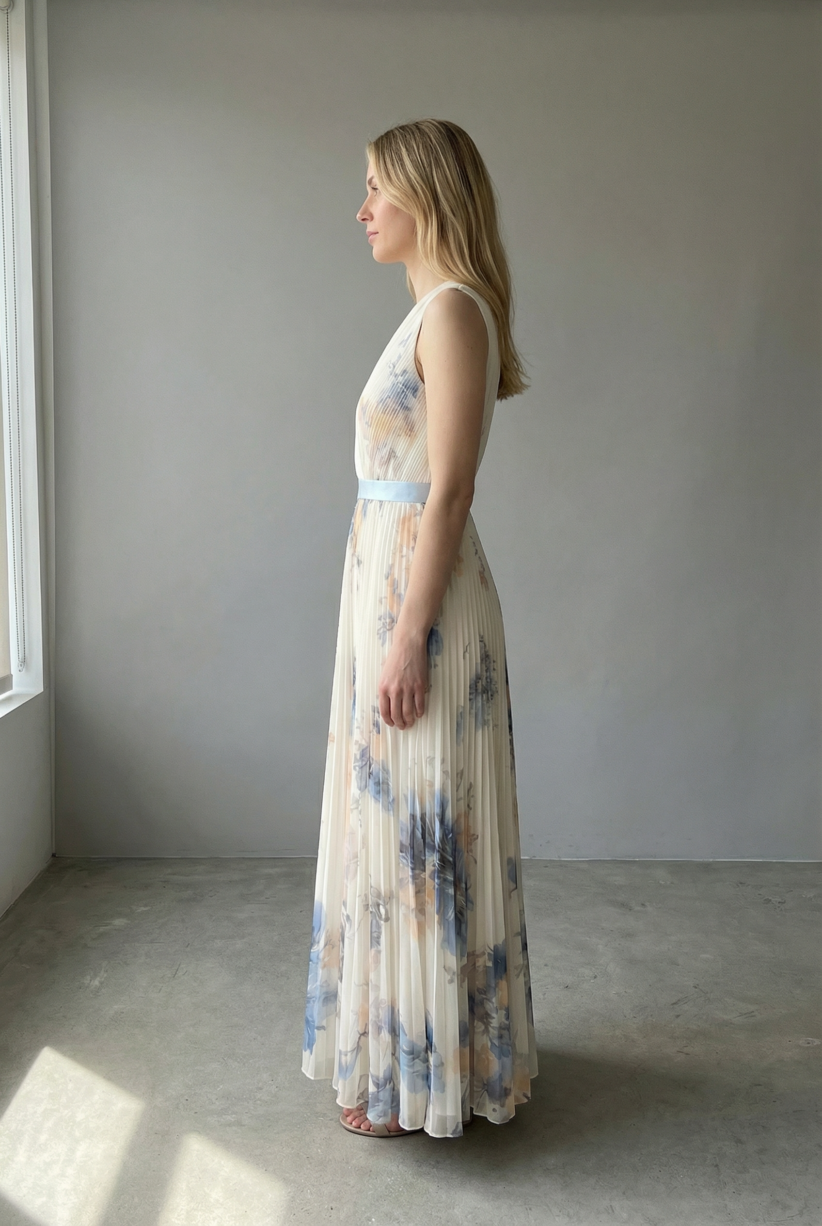 Vestito vintage Luciana Damer con pieghe e motivo acquerello Donna - - Abendkleid(Evening dress) acquerello damer donna dresses Dresses & Jumpsuits Holiday Season luciana Midi Dresses motivo pieghe Spring/Summer vestito Women - Concept Palermo