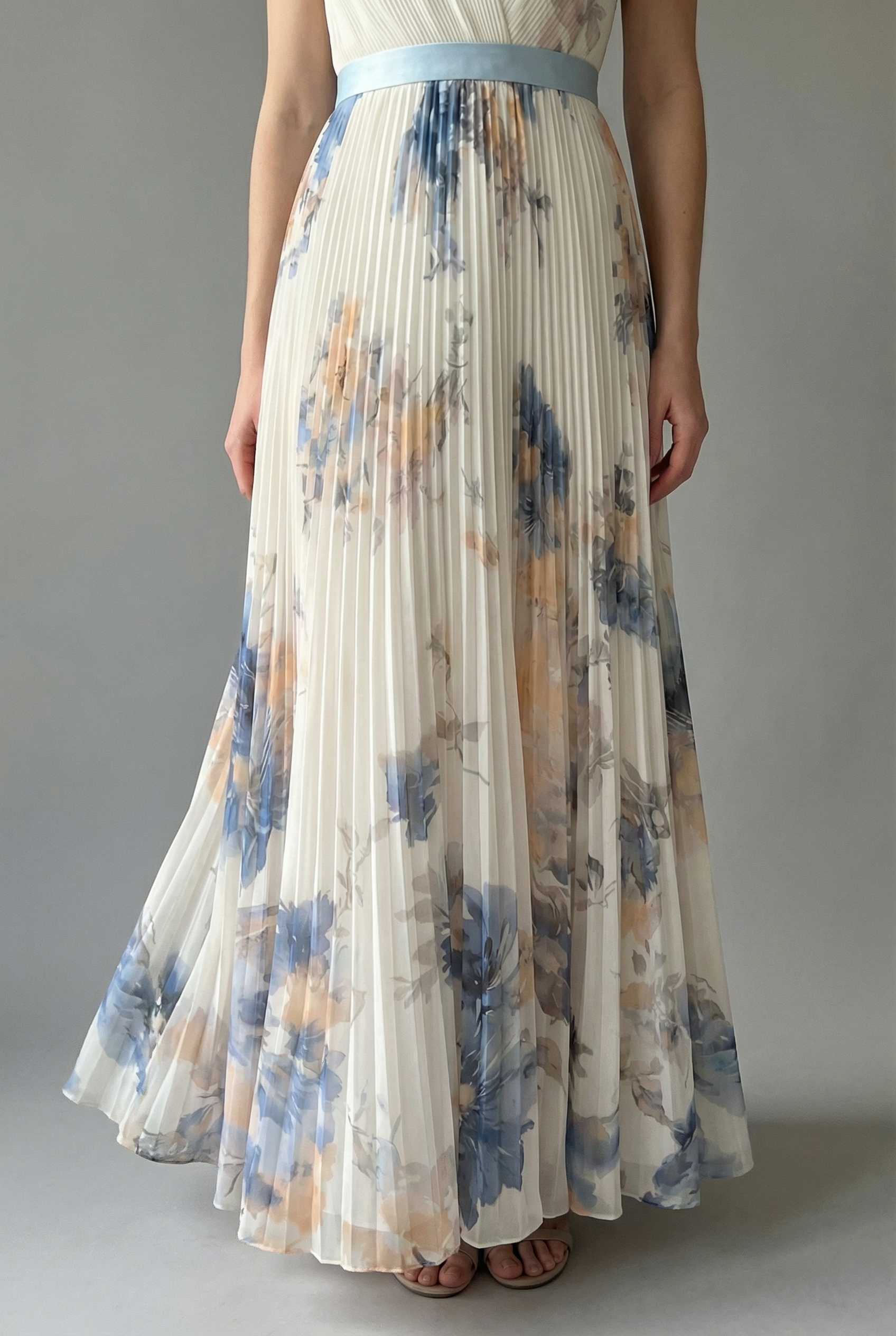 Vestito vintage Luciana Damer con pieghe e motivo acquerello Donna - - Abendkleid(Evening dress) acquerello damer donna dresses Dresses & Jumpsuits Holiday Season luciana Midi Dresses motivo pieghe Spring/Summer vestito Women - Concept Palermo