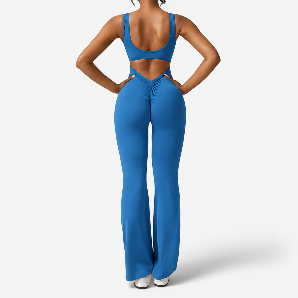 Jumpsuit Elegante Nera con Scollo a V Profondo da Donna - Blu scuro - Bestsellers Dames jumpsuit Kleding one-pieces scollo udligende - Concept Palermo