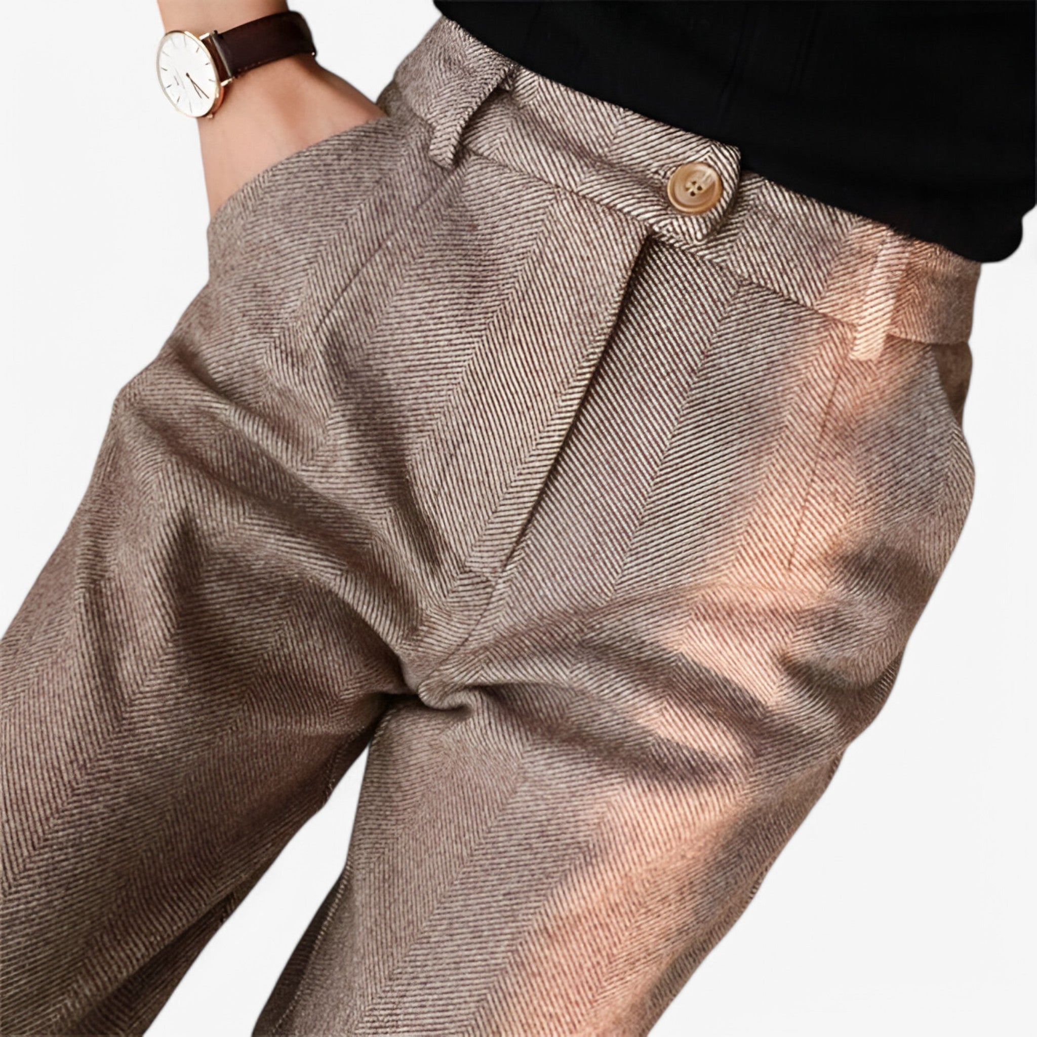 Pantaloni a gamba dritta comodi - Marrone - comodi dritta gamba pantaloni pantaloni gamba pants - Concept Palermo