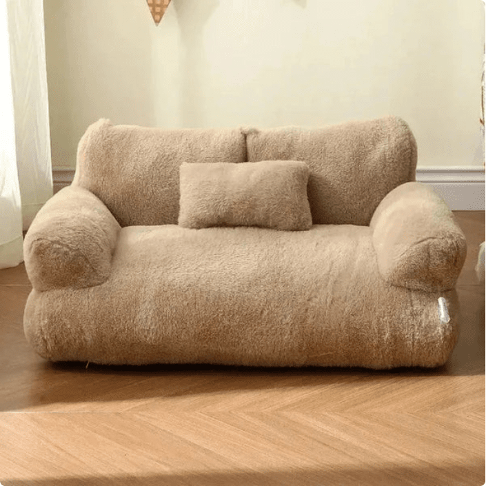 Copridivano Calmante per Animali Domestici Grigio Chiaro - Comfort Rilassante per Divano - Microfibra