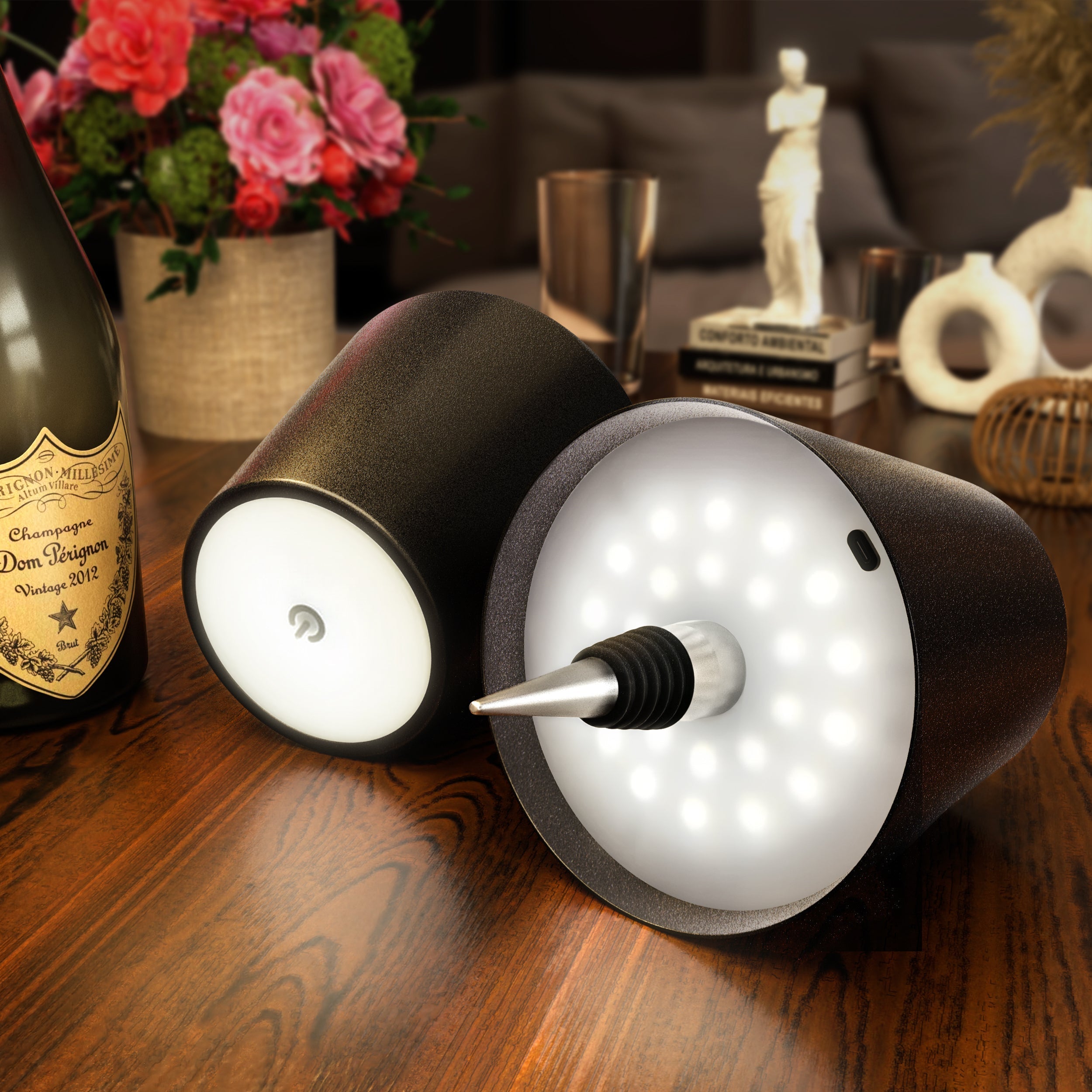 ARIA - Lampada Senza Fili a Forma di Bottiglia - Illuminazione Portatile - - aria bottiglia fili forma home & garden illuminazione lampada P2 portatile - Concept Palermo