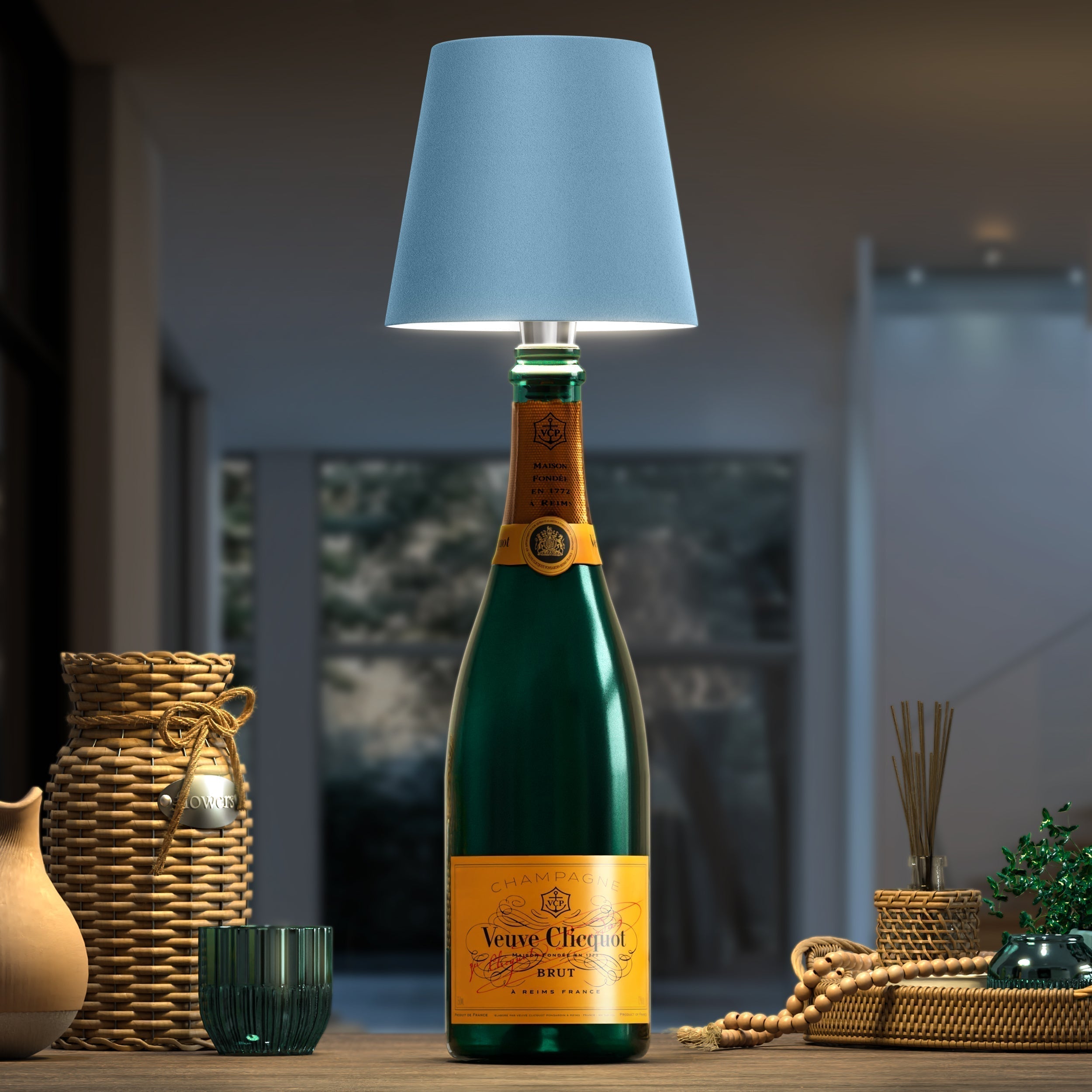 ARIA - Lampada Senza Fili a Forma di Bottiglia - Illuminazione Portatile - - aria bottiglia fili forma home & garden illuminazione lampada P2 portatile - Concept Palermo