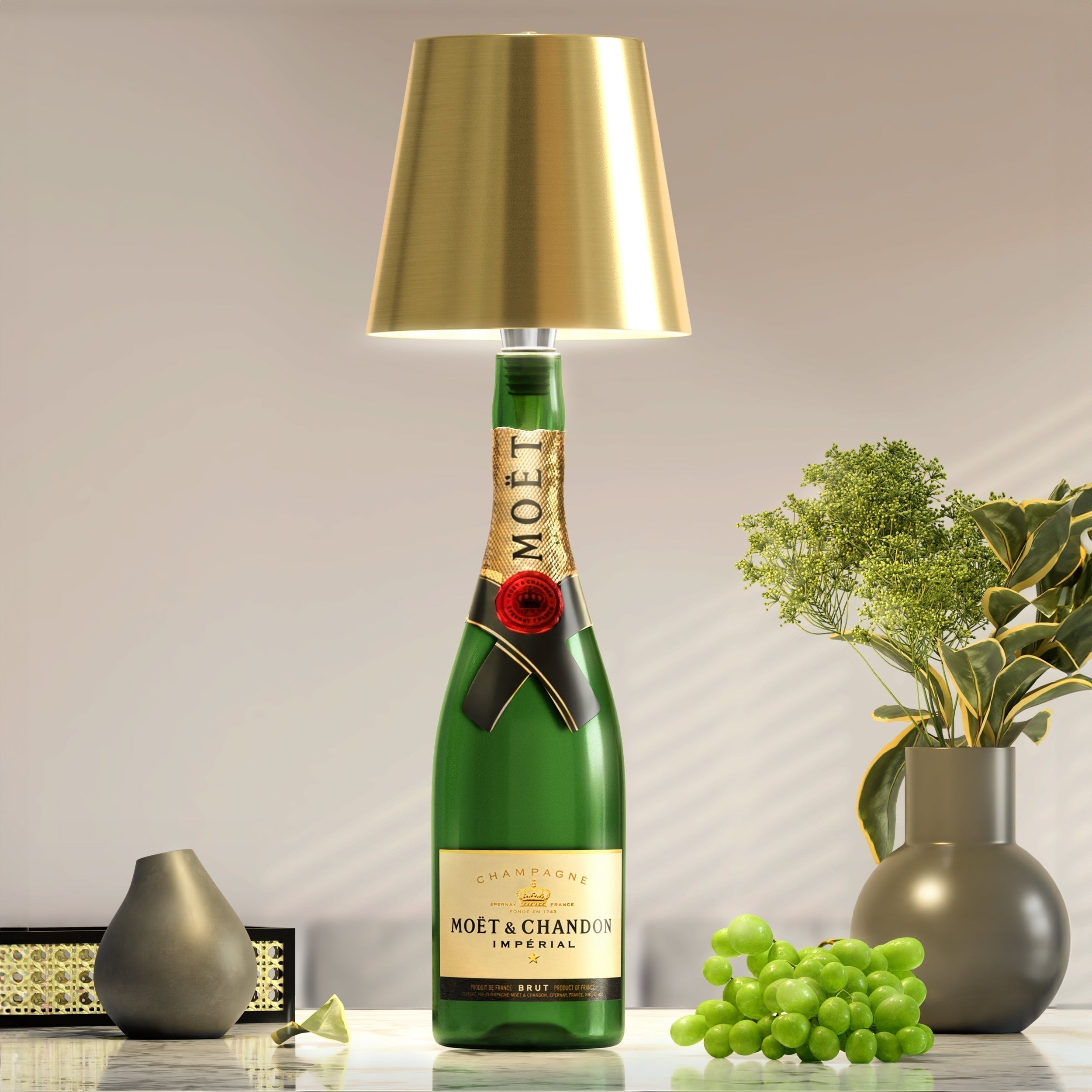 ARIA - Lampada Senza Fili a Forma di Bottiglia - Illuminazione Portatile - - aria bottiglia fili forma home & garden illuminazione lampada P2 portatile - Concept Palermo