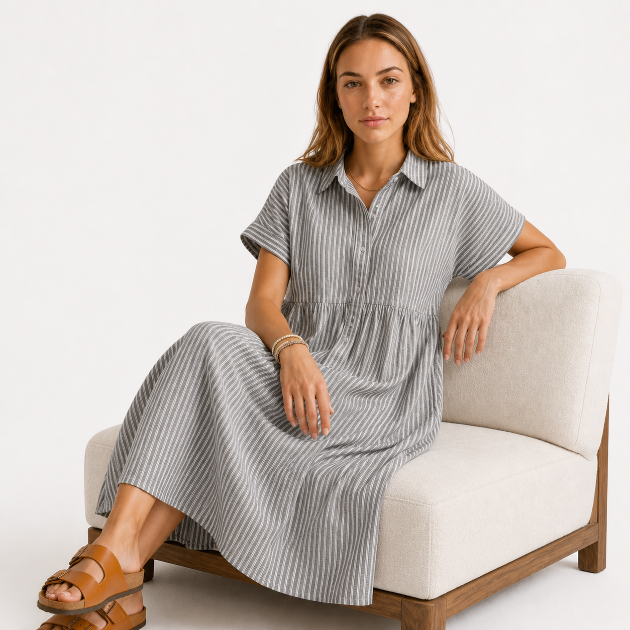 Leggera e Leggera Vestito Estivo da Donna – Comfort nel Design Scandinavo - - ademende stof casual jurk comfort comfortabele jurk design donna dresses estivo leggera leggera leggera lichte jurk scandinavo zomerjurk - Concept Palermo