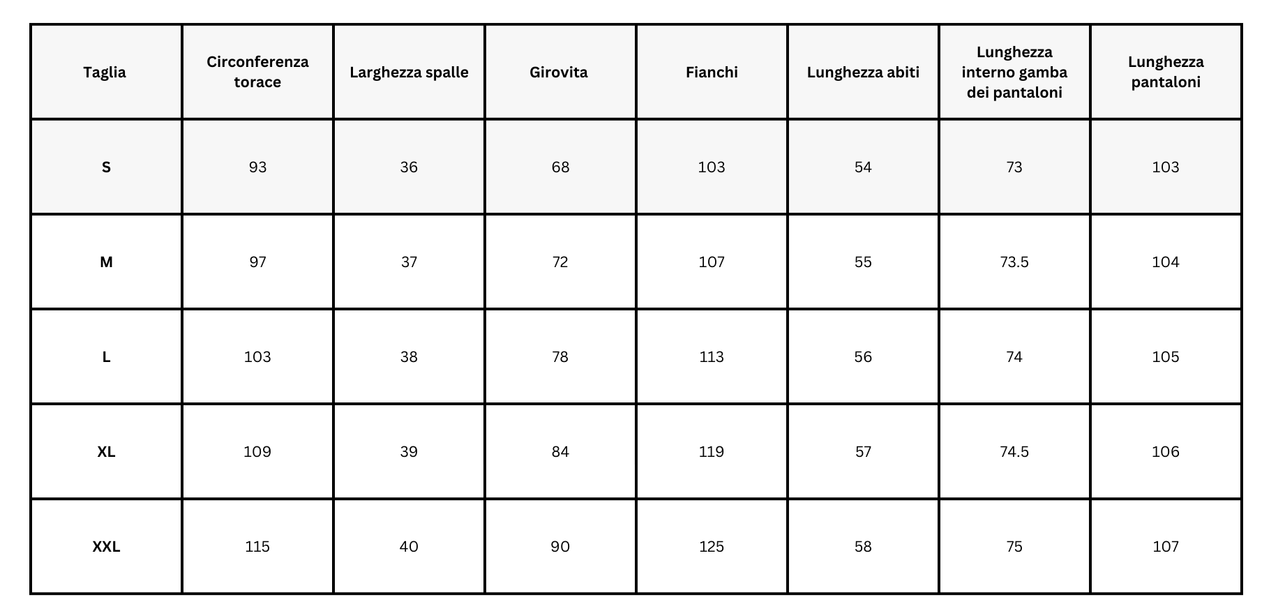 Size Guide