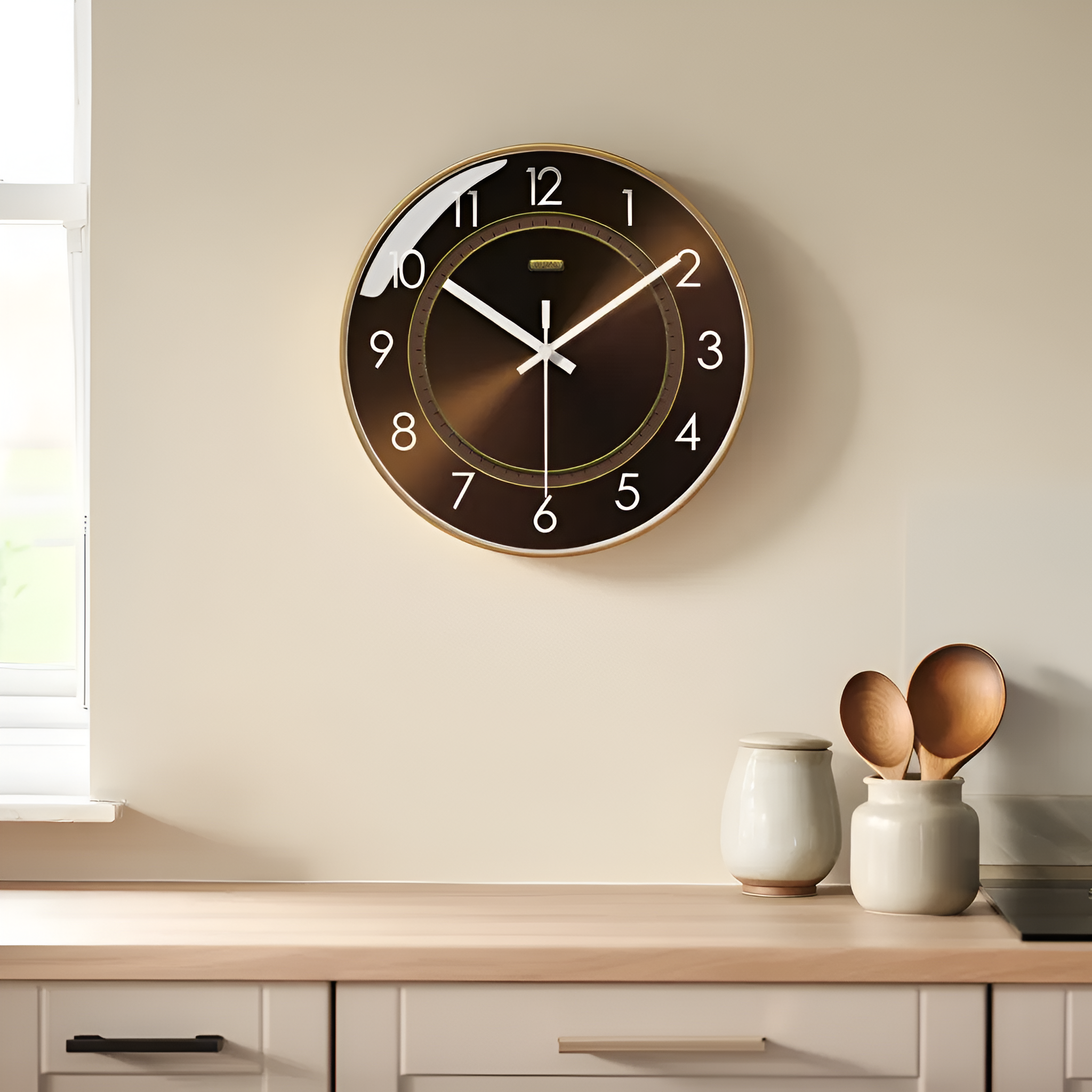 Orologio da Parete Design in Vetro Accessorio da Salotto