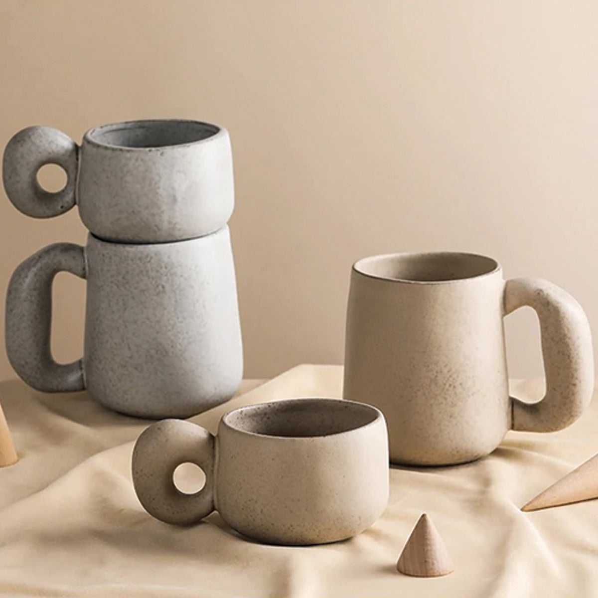 Bicchieri in Ceramica con Pietre Louv Fatto a Mano Unici - - bicchieri bicchieri ceramica ceramica Ceramics fatto home & garden Kitchen louv mano pietre - Concept Palermo