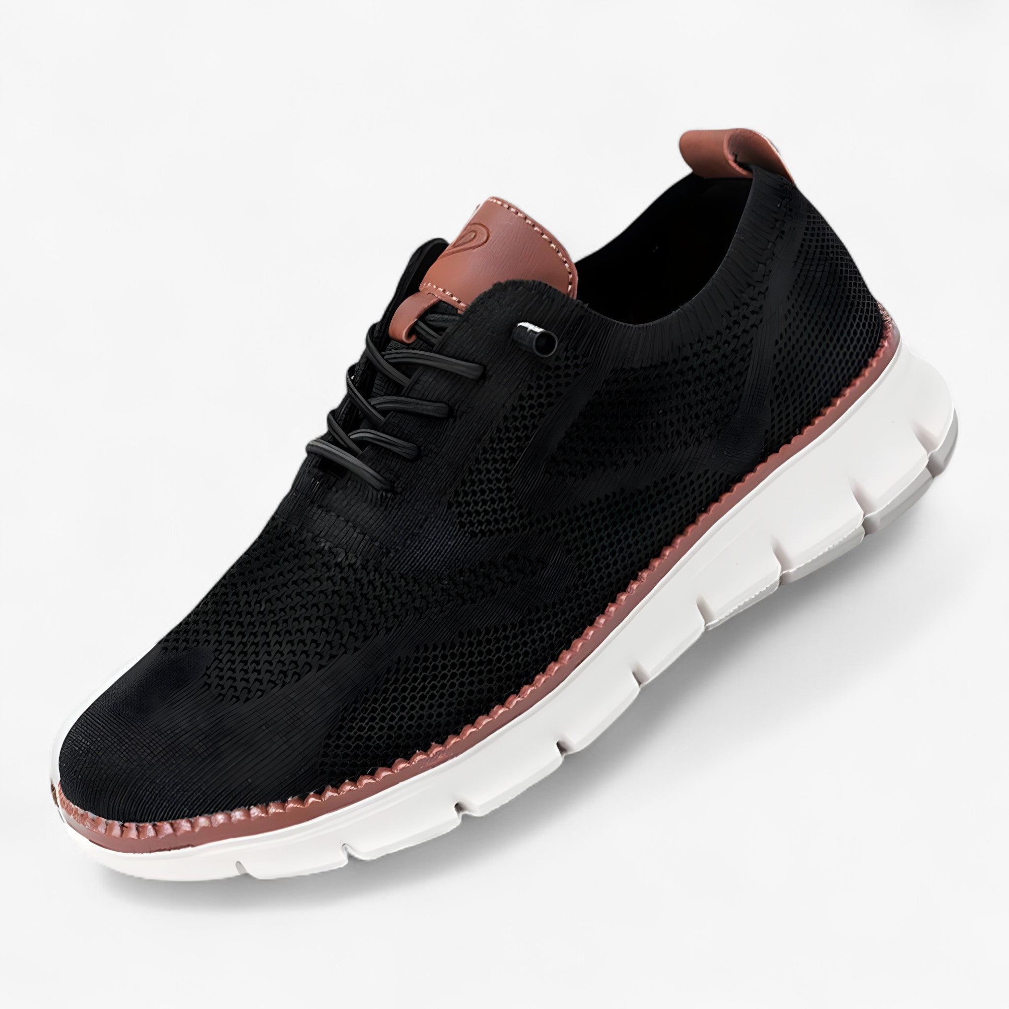 Scarpe Uomo Traspiranti Ultracomfort Leggere Casual Eleganti - Nero - Ademend en lichtgewicht schoenen adult Antislip en duurzame zool Business-casual schoenen Comfortabele Herenschoenen Flexibele en ergonomische schoenen male Memory Foam voetbed Modebewuste herenschoenen Premium leren sneakers scarpe scarpe uomo Schokabsorberende schoenen shoes Stijlvolle casual herenschoenen traspiranti ultracomfortevoli uomo - Concept Palermo