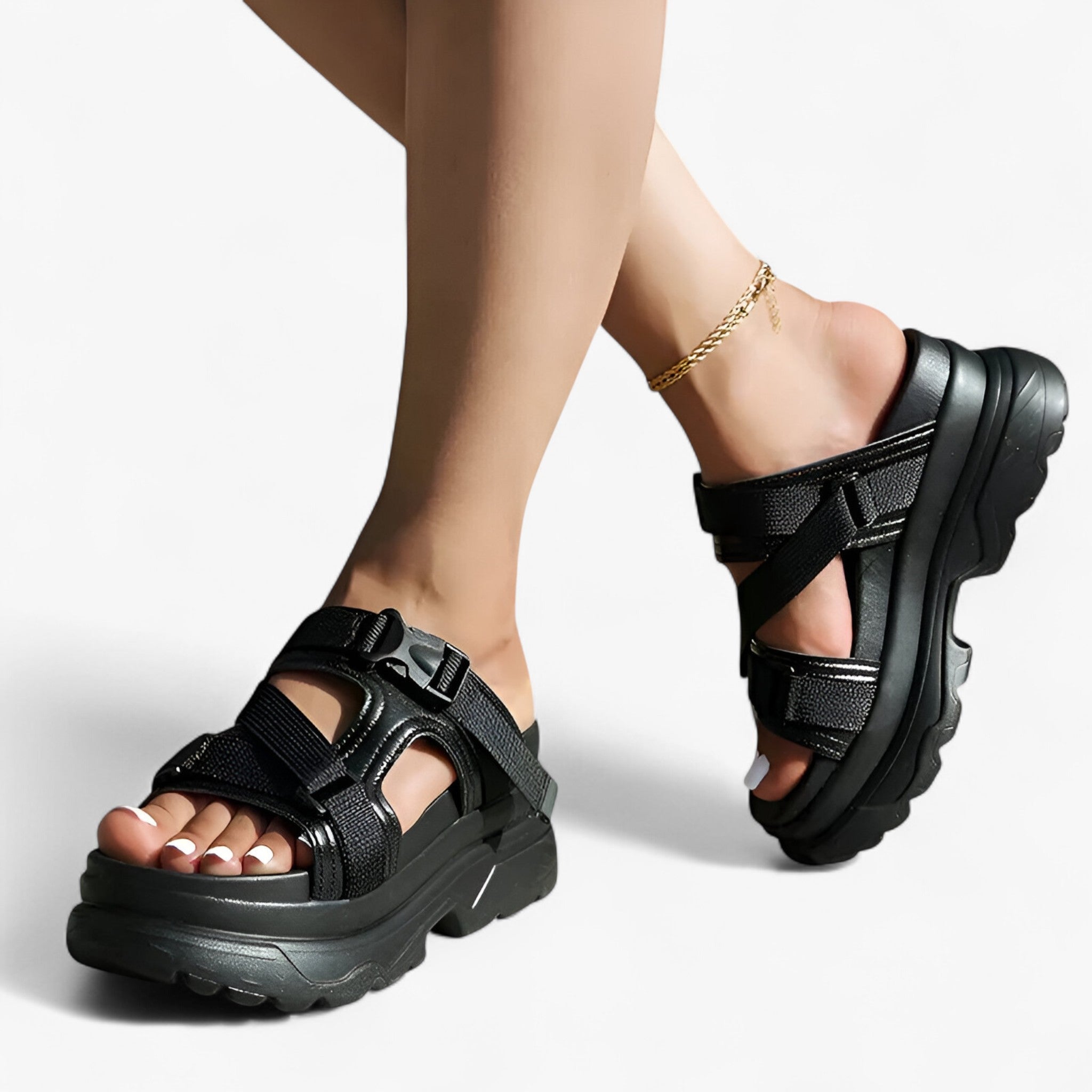 Sandalias con suelas gruesas – cómodas y duraderas
