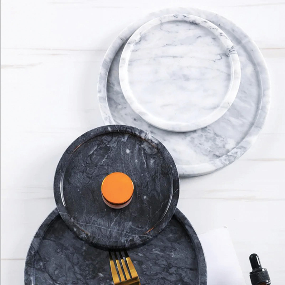 Piatto Rotondo in Marmo Squisito Qualità per Composizioni da Tavolo - - composizioni Decor home & garden Kitchen marmo piatto piatto rotondo qualità rotondo squisito Tableware - Concept Palermo