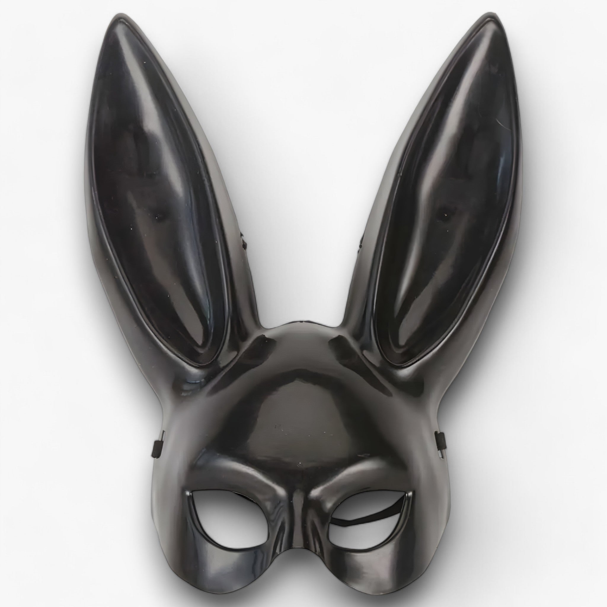 Maschera Coniglio Bianca Cosplay per Adulti, in PVC, per Feste ed Eventi a Tema - NERO - accessori per feste cinturino regolabile coniglio cosplay costume originale costumi e accessori costumi per cosplay design elegante eventi feste in maschera Halloween maschera maschera coniglio maschera da coniglio maschere artistiche servizi fotografici versatilità - Concept Palermo