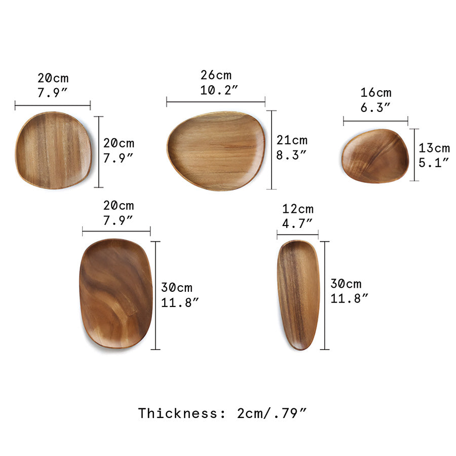 Piatti in Noce e Acacia Servizio da Tavola in Legno per Intrattenimento Stile - - acacia Decor home & garden intrattenimento Kitchen legno noce piatti piatti noce servizio Tableware - Concept Palermo