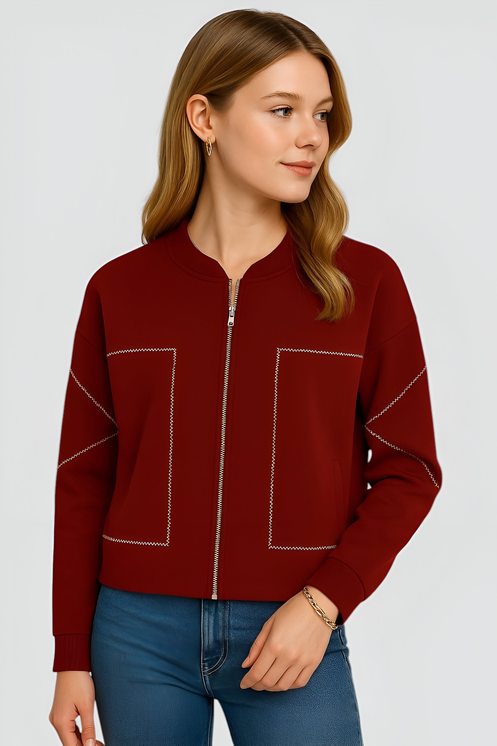 Giacca da Donna con Cerniera – Leggera e di Stile - - cerniera donna giacca giacca autunnale donna giacca casual donna giacca donna giacca donna con cerniera giacca elegante donna giacca leggera donna giacca pratica con zip giacche da donna leggera stile - Concept Palermo