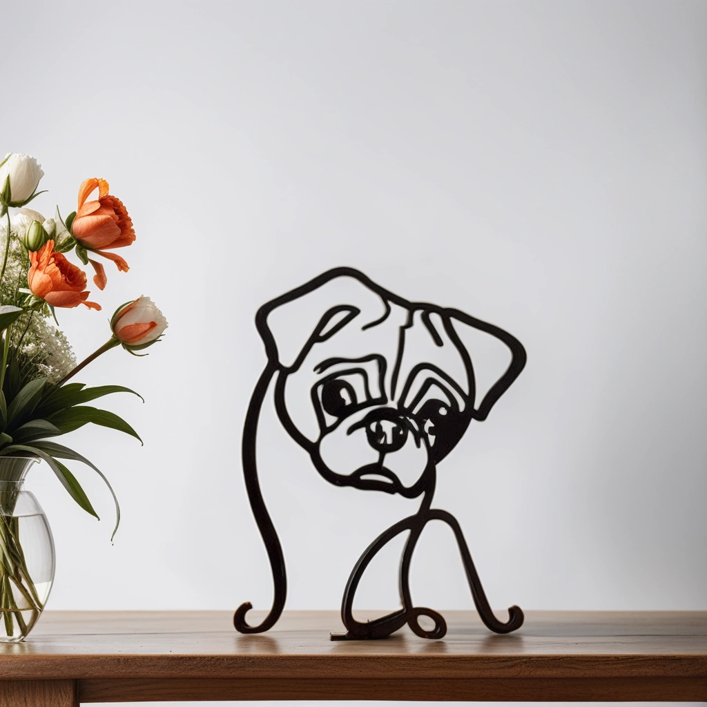 Scultura Astratta Moderna Cane Uomo in Resina, Statua Decorativa Design Unico per Interni - - astratte cani home & garden sculture sculture astratte showvariant uomo - Concept Palermo
