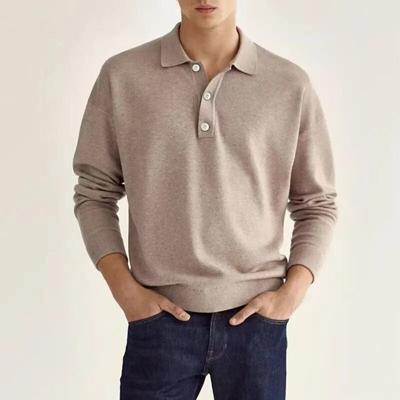 Polo Uomo Maniche Lunghe - Stile Classico e Comfort Quotidiano
