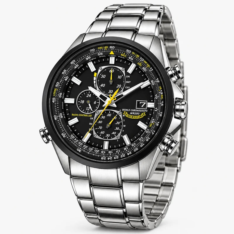 Orologio Cronografo Uomo MultiSteel 42mm, Acciaio Argento, Quadrante Blu Elegante - - acciaio cronografo Men Metal multisteel orologio orologio cronografo uomo vero watches WATCHES FOR MEN - Concept Palermo
