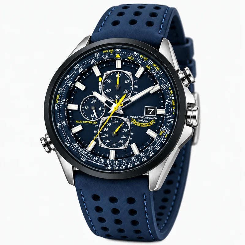 Orologio Cronografo Uomo MultiSteel 42mm, Acciaio Argento, Quadrante Blu Elegante - - acciaio cronografo Men Metal multisteel orologio orologio cronografo uomo vero watches WATCHES FOR MEN - Concept Palermo