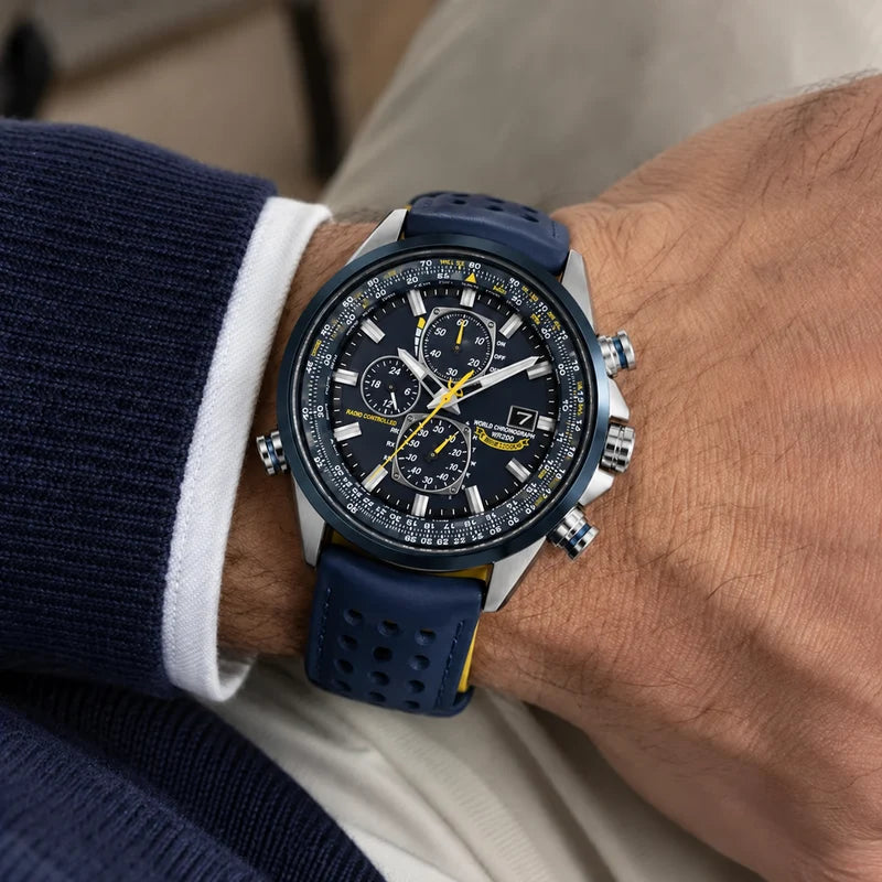 Orologio Cronografo Uomo MultiSteel 42mm, Acciaio Argento, Quadrante Blu Elegante - - acciaio cronografo Men Metal multisteel orologio orologio cronografo uomo vero watches WATCHES FOR MEN - Concept Palermo