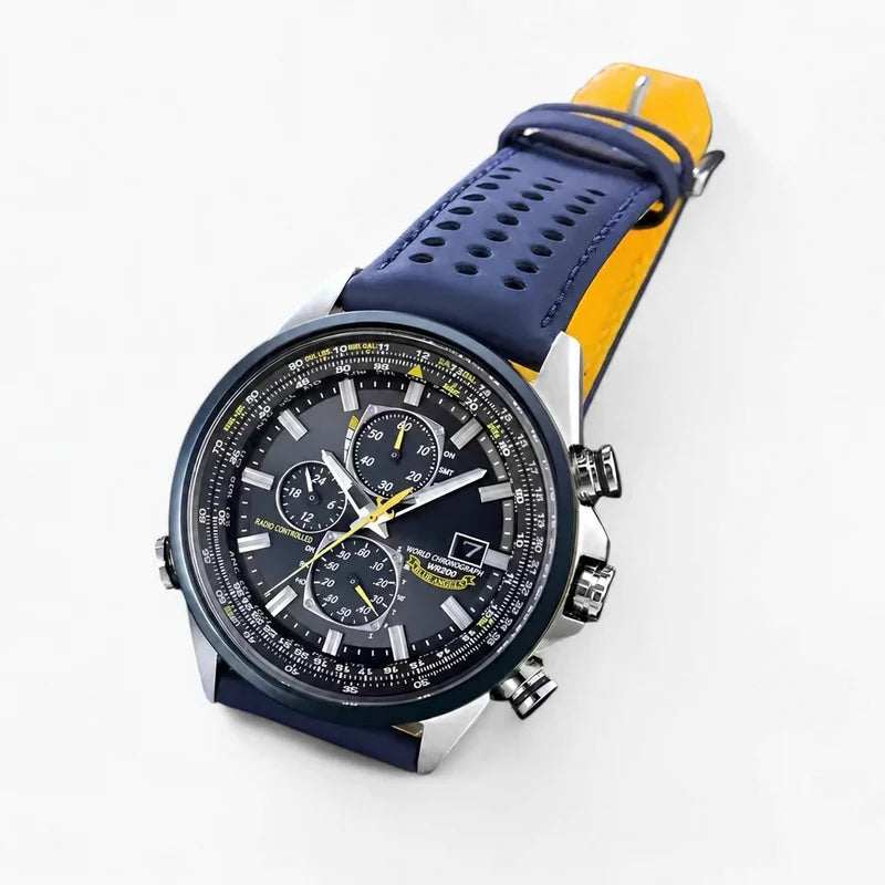 Orologio Cronografo Uomo MultiSteel 42mm, Acciaio Argento, Quadrante Blu Elegante - - acciaio cronografo Men Metal multisteel orologio orologio cronografo uomo vero watches WATCHES FOR MEN - Concept Palermo