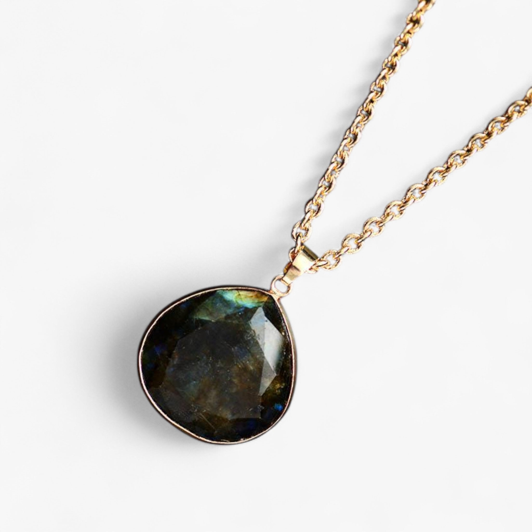 Collana in oro con labradorite naturale Lana Donna - - Chains Necklaces collana collana labradorite donna jewelry labradorite lana naturale NECKLACES Necklaces for Women - Concept Palermo