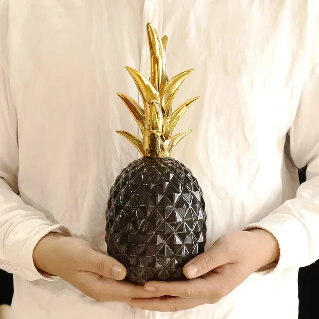 LumiPine - Ananas dorato Decorazione per la casa - Nero - ananas casa Decor Decoration decorazione home home & garden home decor lumipine - Concept Palermo