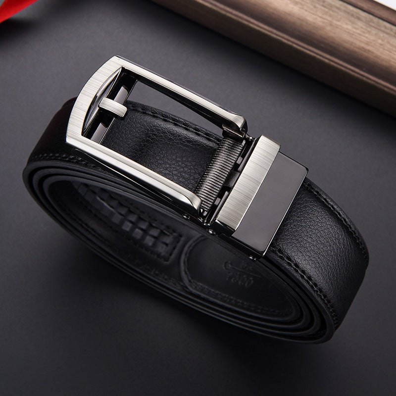Cintura Uomo Senza Buchi Regolabile in Pelle Nera - Misura Unica - - Belts belts for men buchi cintura cintura regolabile Mens belt regolabile uomo - Concept Palermo